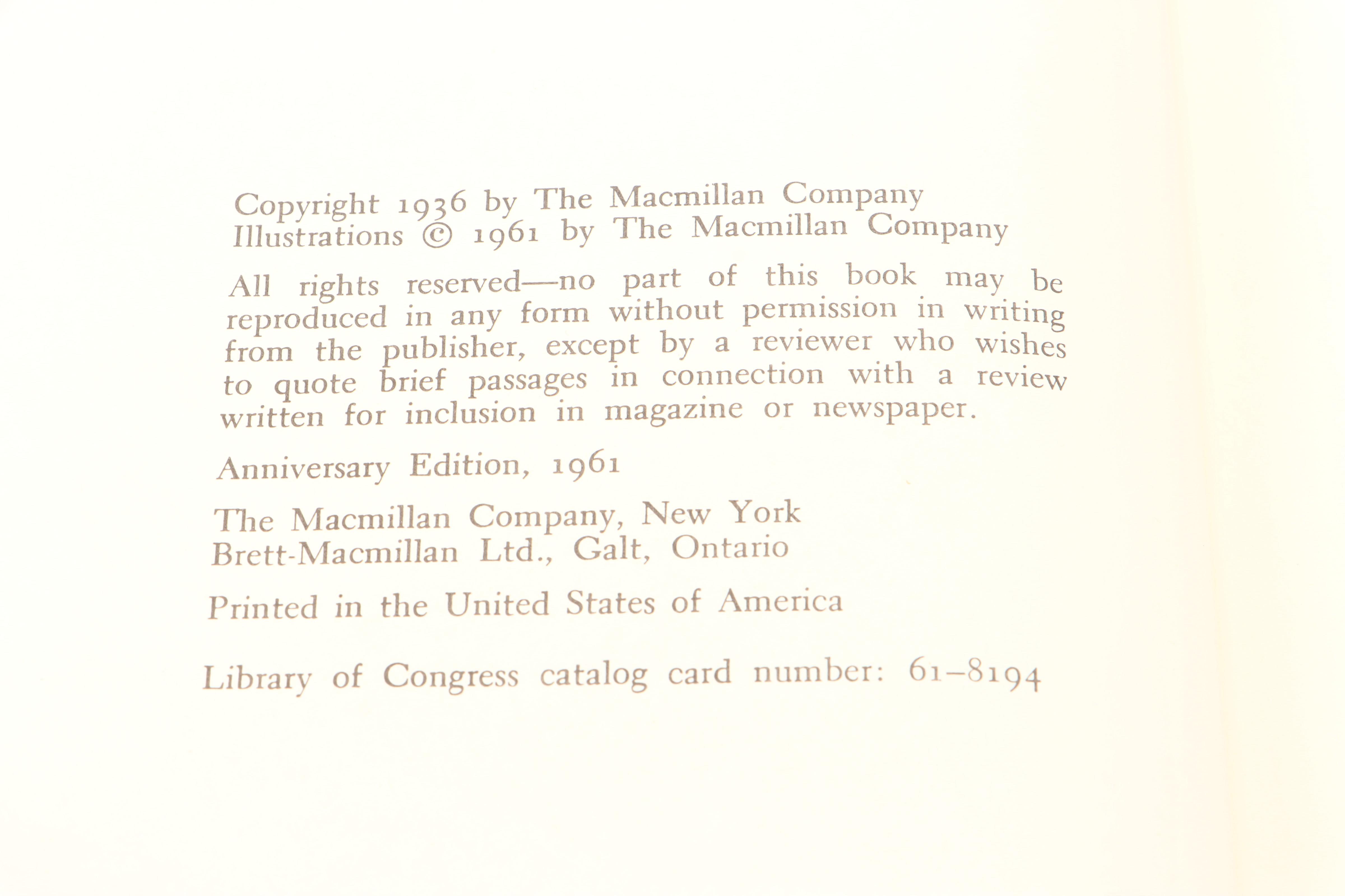Illustrated Anniversary Edition "Gone with the Wind" by Margaret Mitchell, 1961