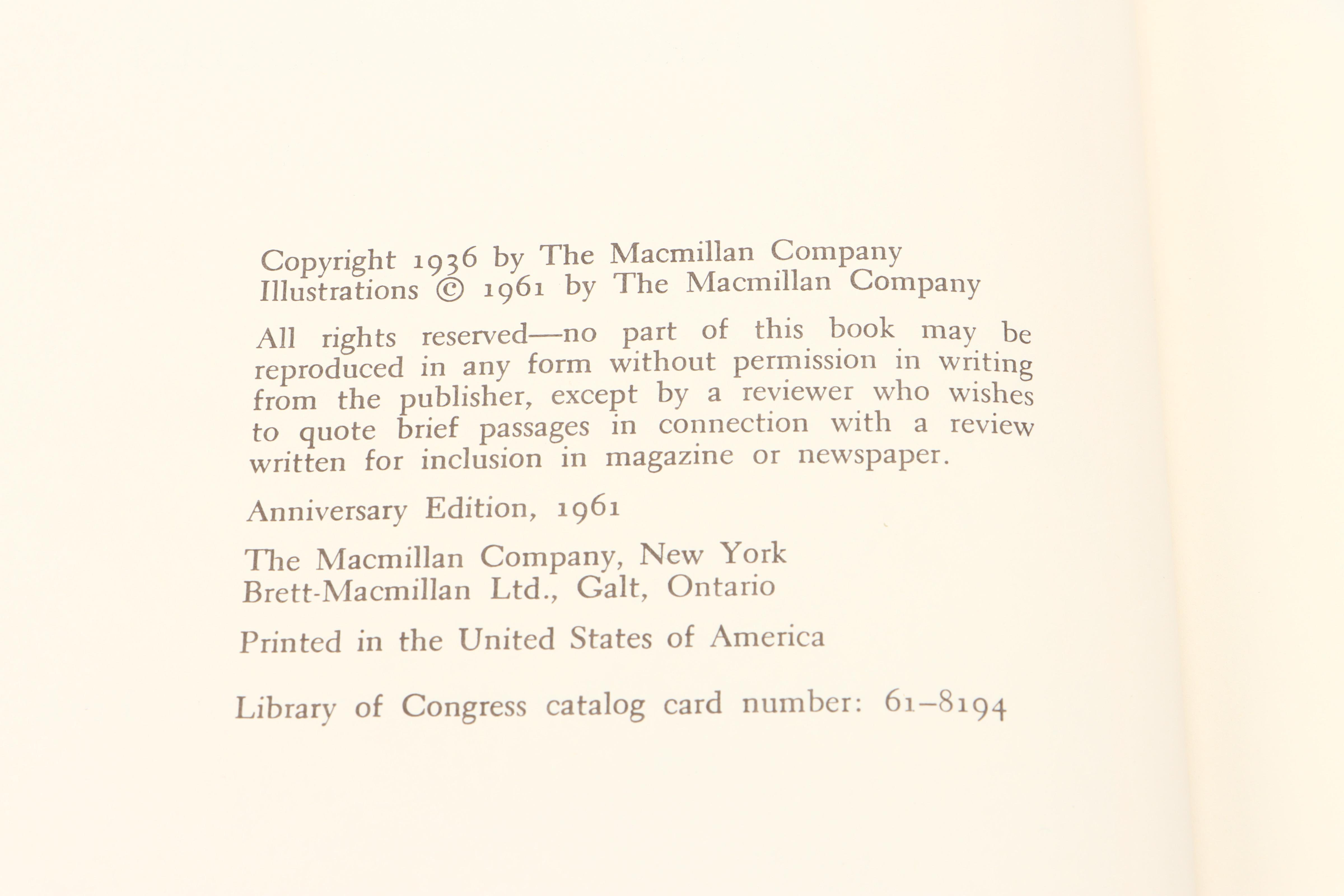 Illustrated Anniversary Edition "Gone with the Wind" by Margaret Mitchell, 1961