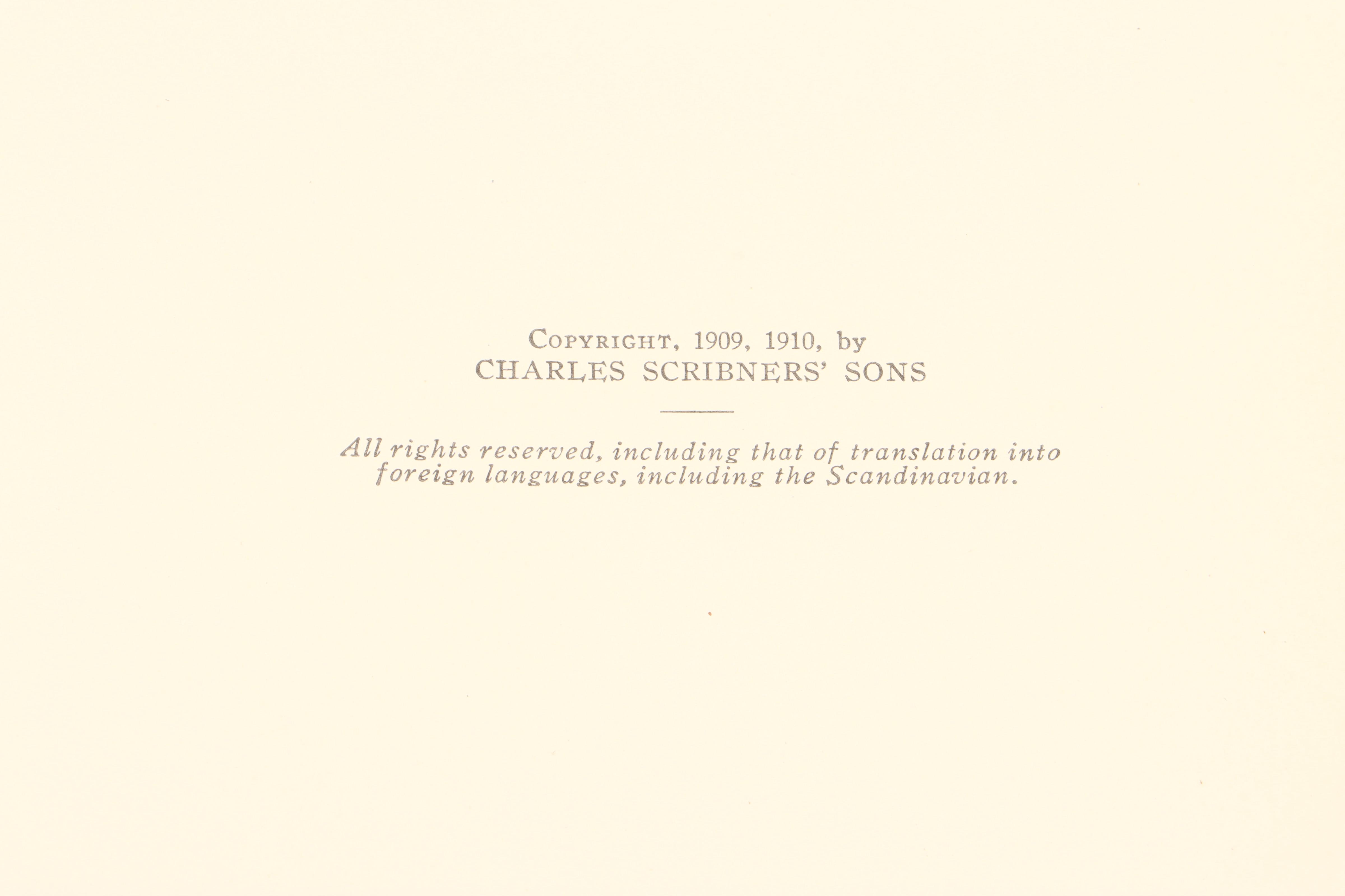 First Trade Edition "African Game Trails" by Theodore Roosevelt, 1910