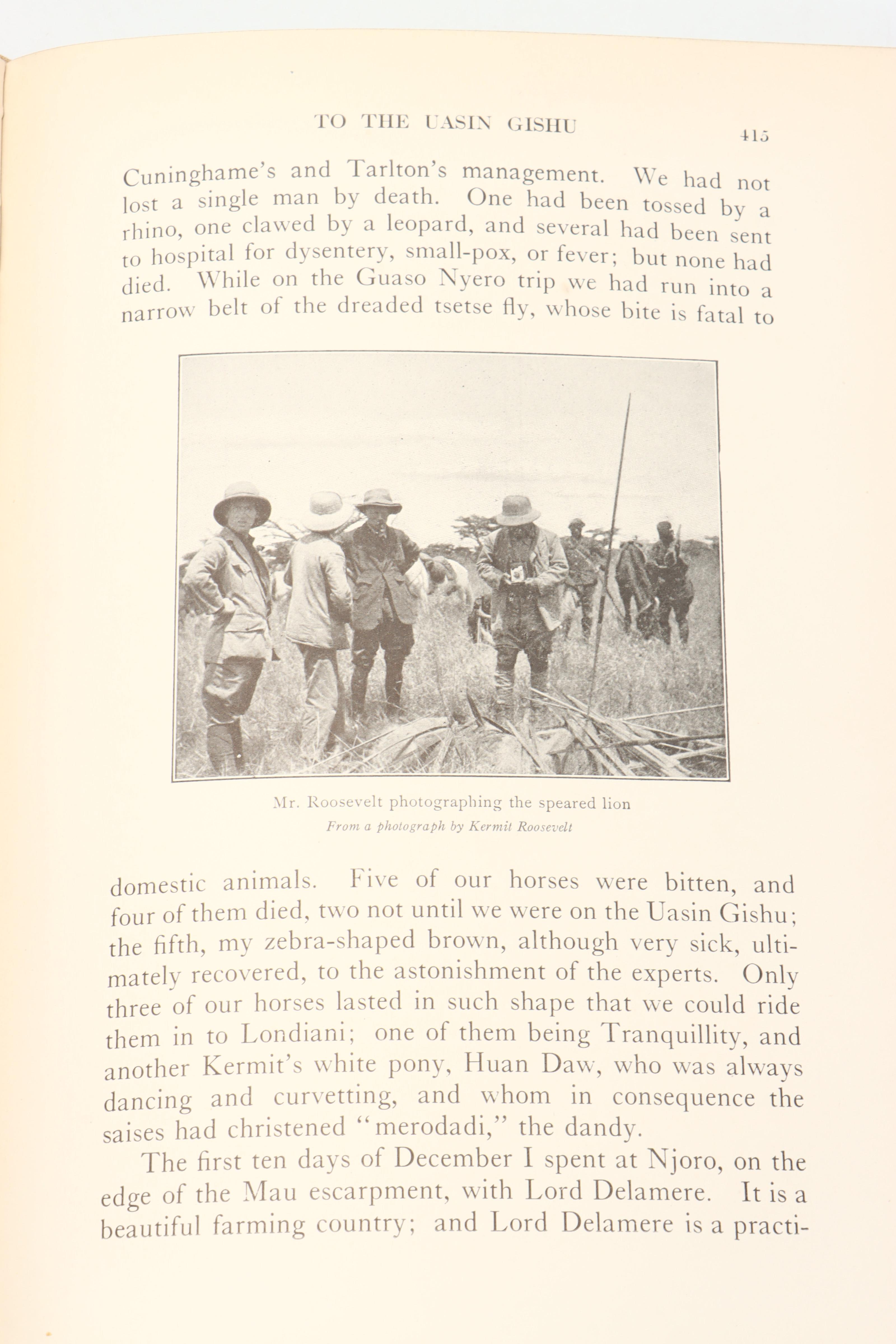 First Trade Edition "African Game Trails" by Theodore Roosevelt, 1910
