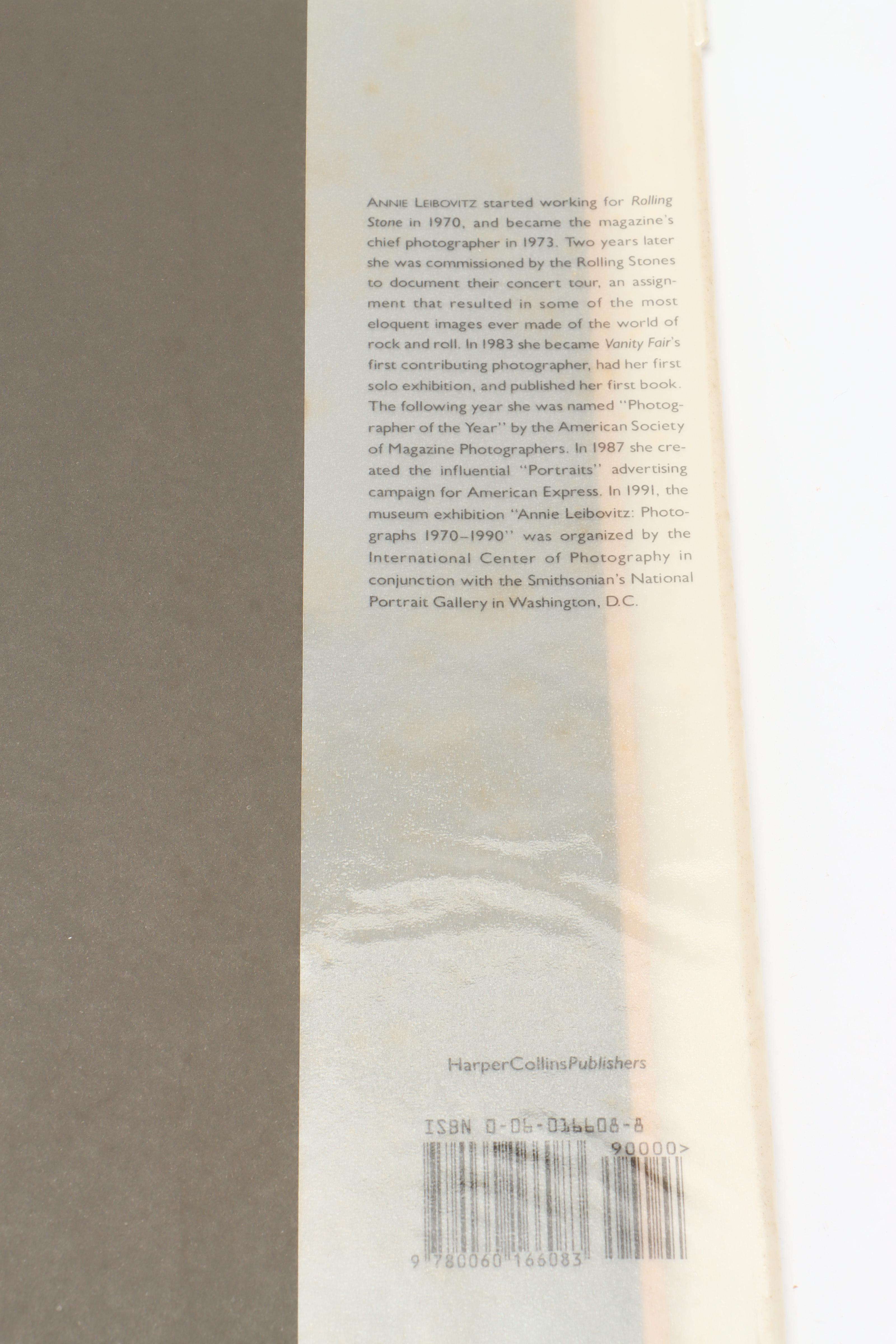 First Edition, First Printing "Photographs, 1970–1990" by Annie Leibovitz, 1991