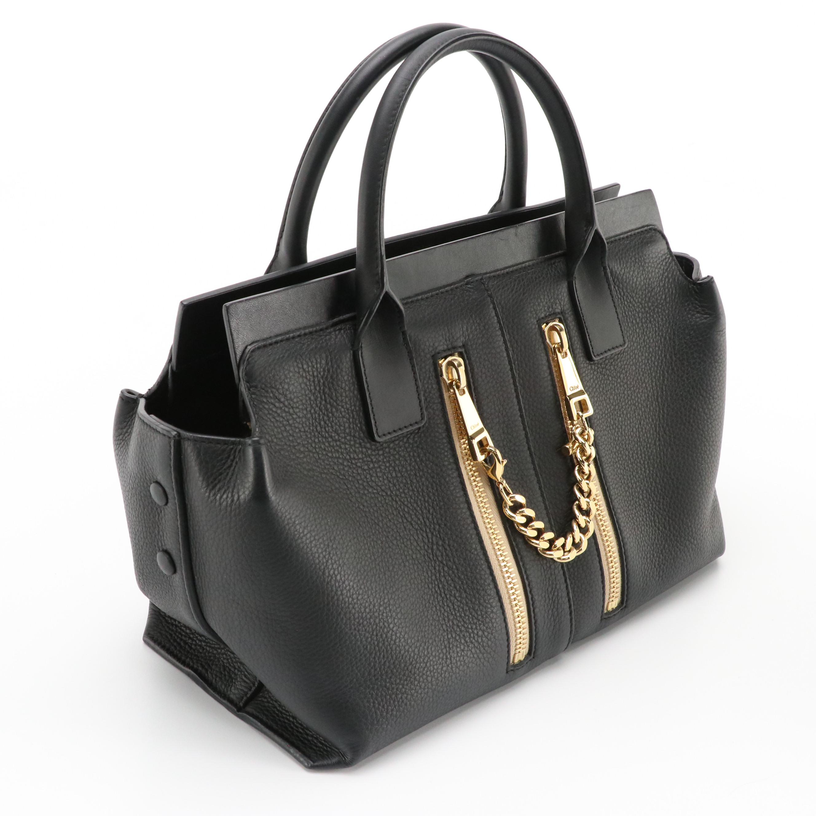 Chloé Cate Black Grain Leather Two-Way Bag