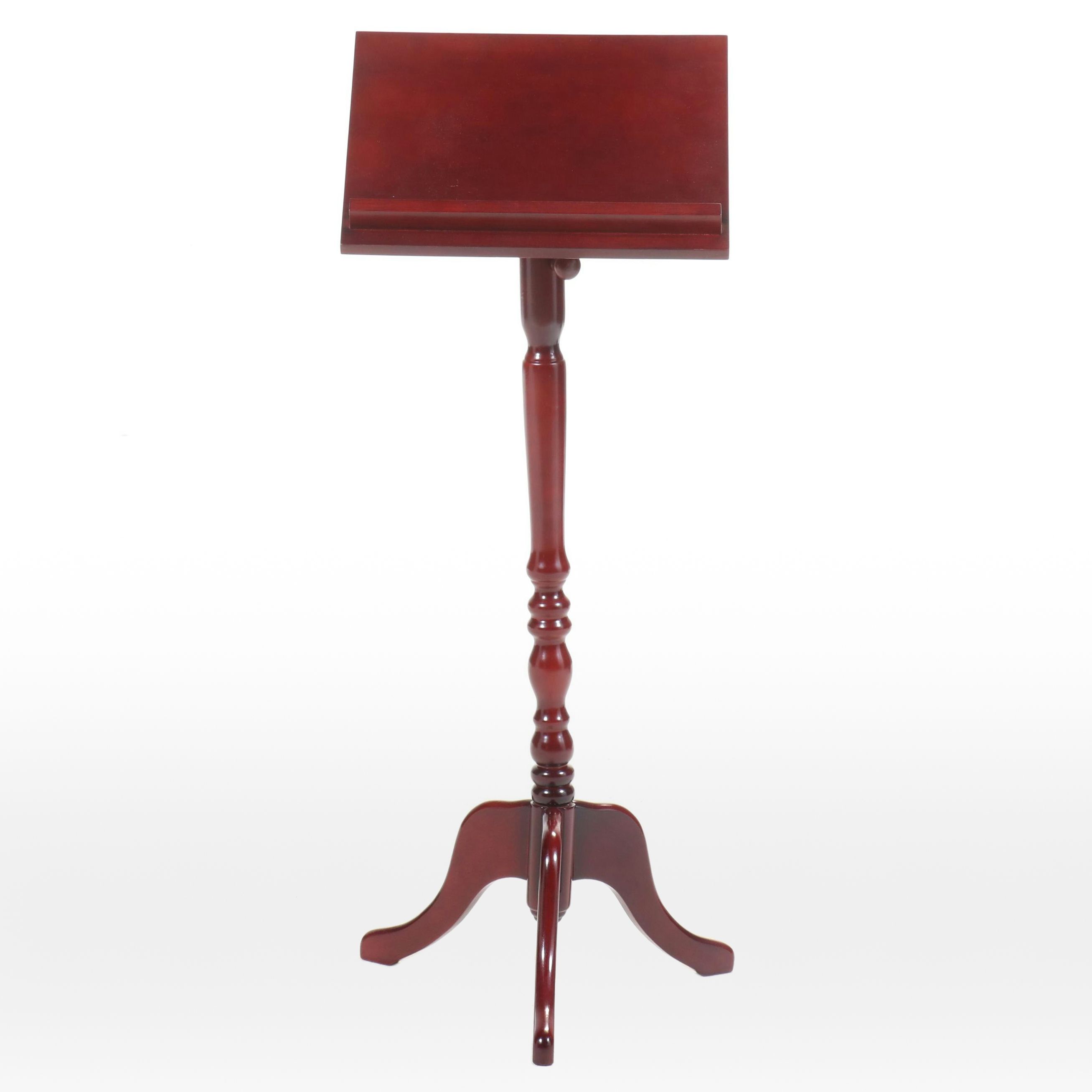 Queen Anne Style Mahogany Finish Book or Music Stand