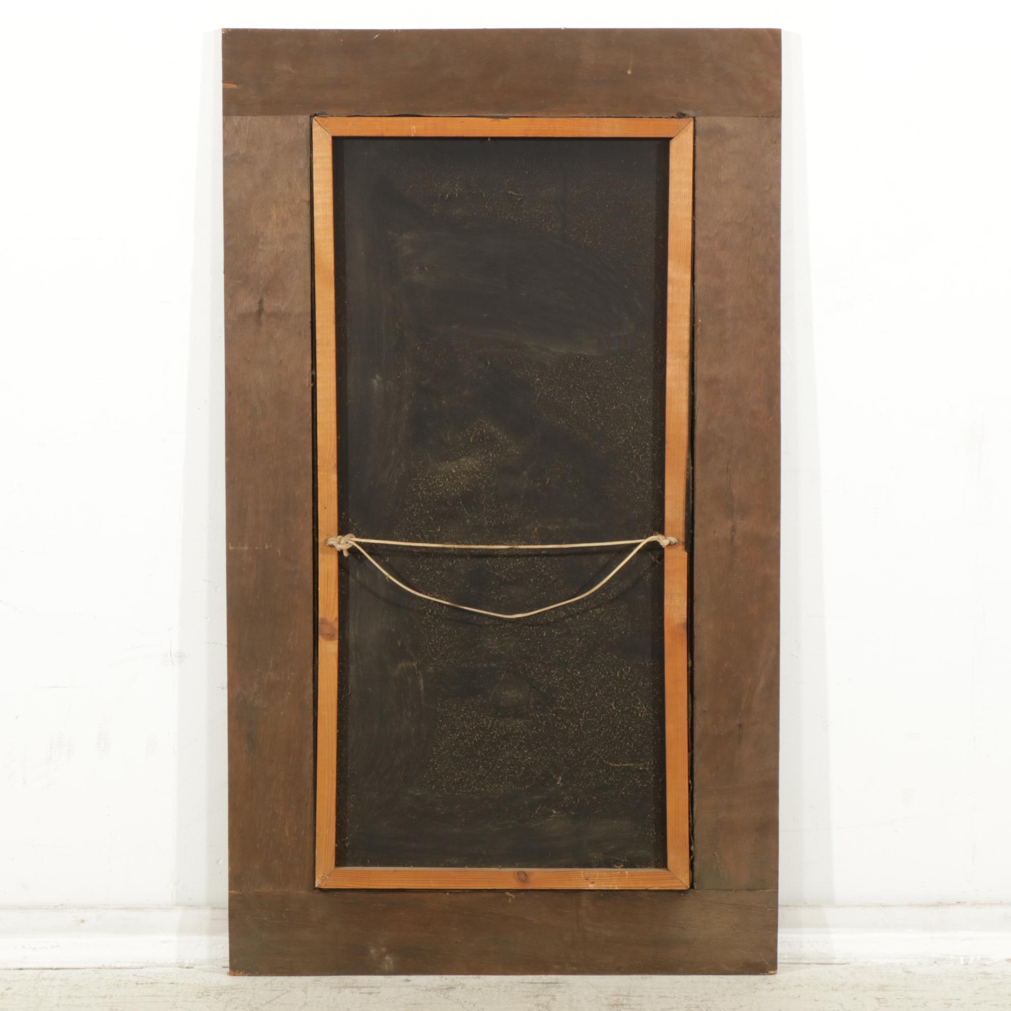 Velvet Painting of Nude Girl with Rose