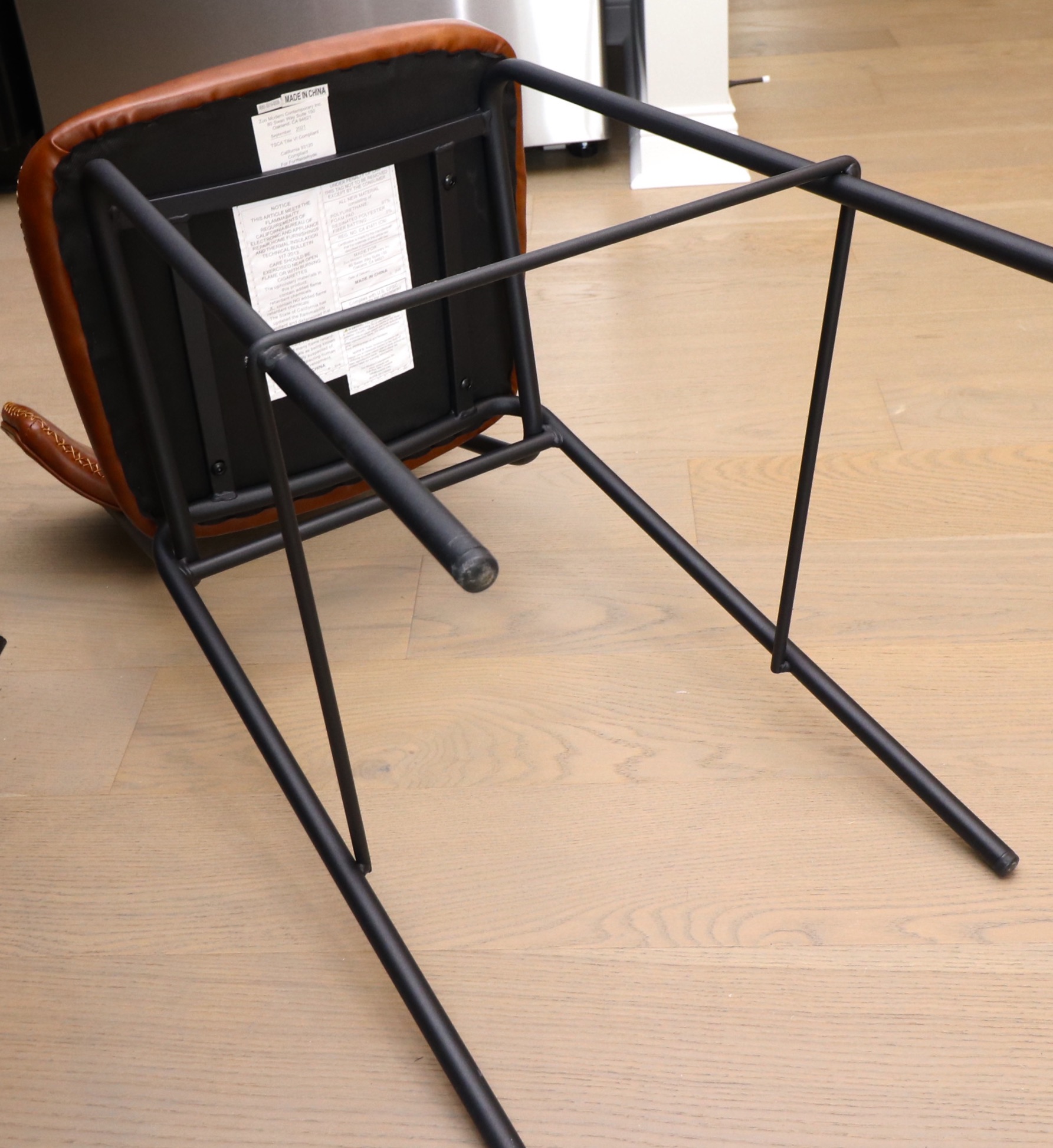 Zuo Modern "Sharon" Faux Leather Counter Stools, Set of Three