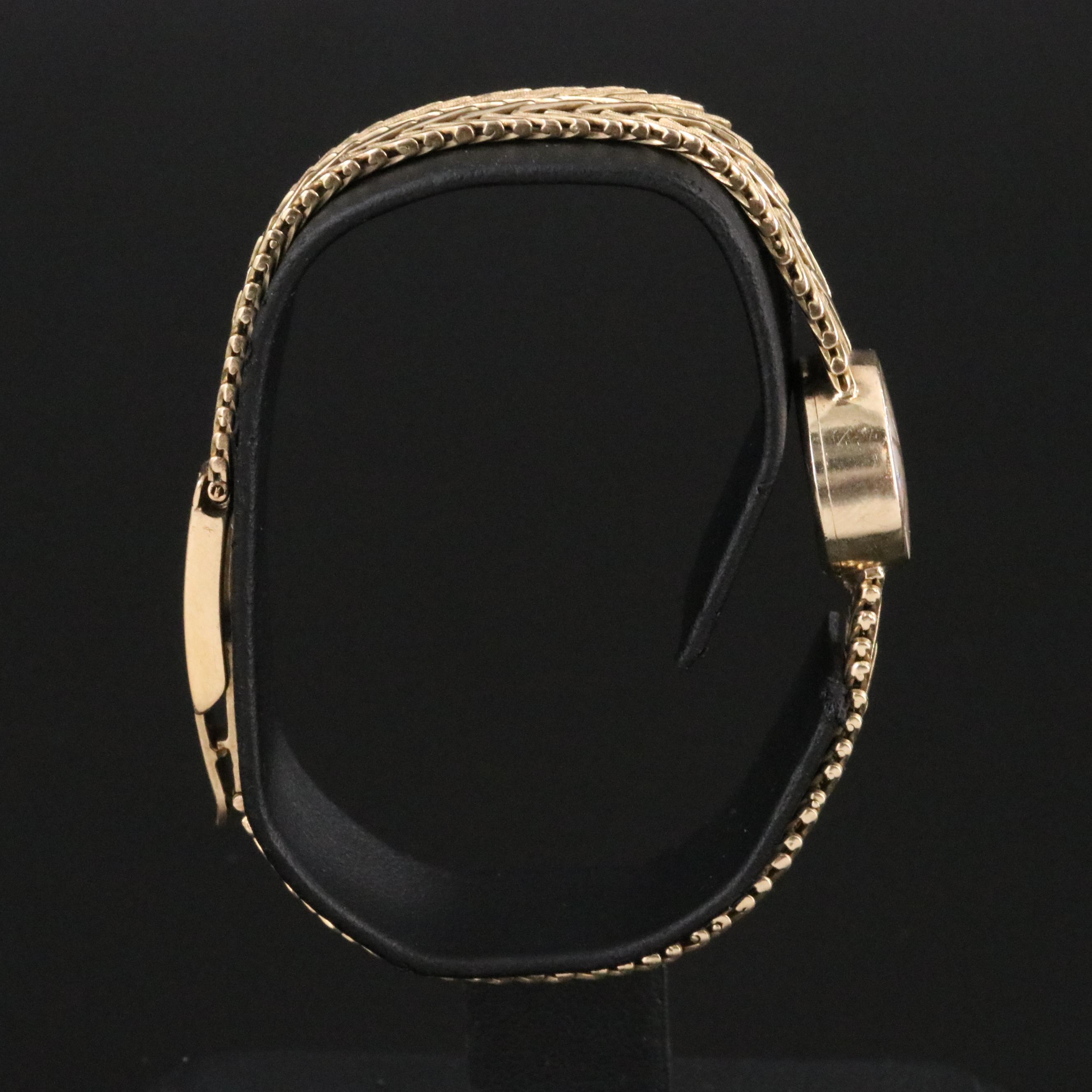 Vintage 14K Rolex Custom Band Stem Wind Watch