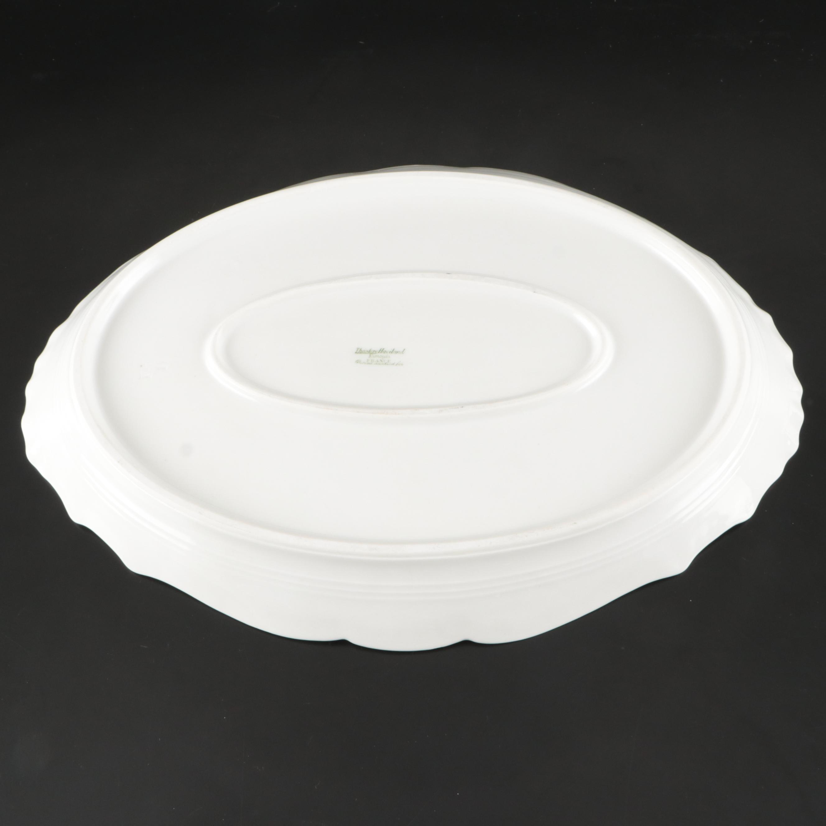 Theodore Haviland Limoges Porcelain Covered Vegetable Bowl and Serving Pieces