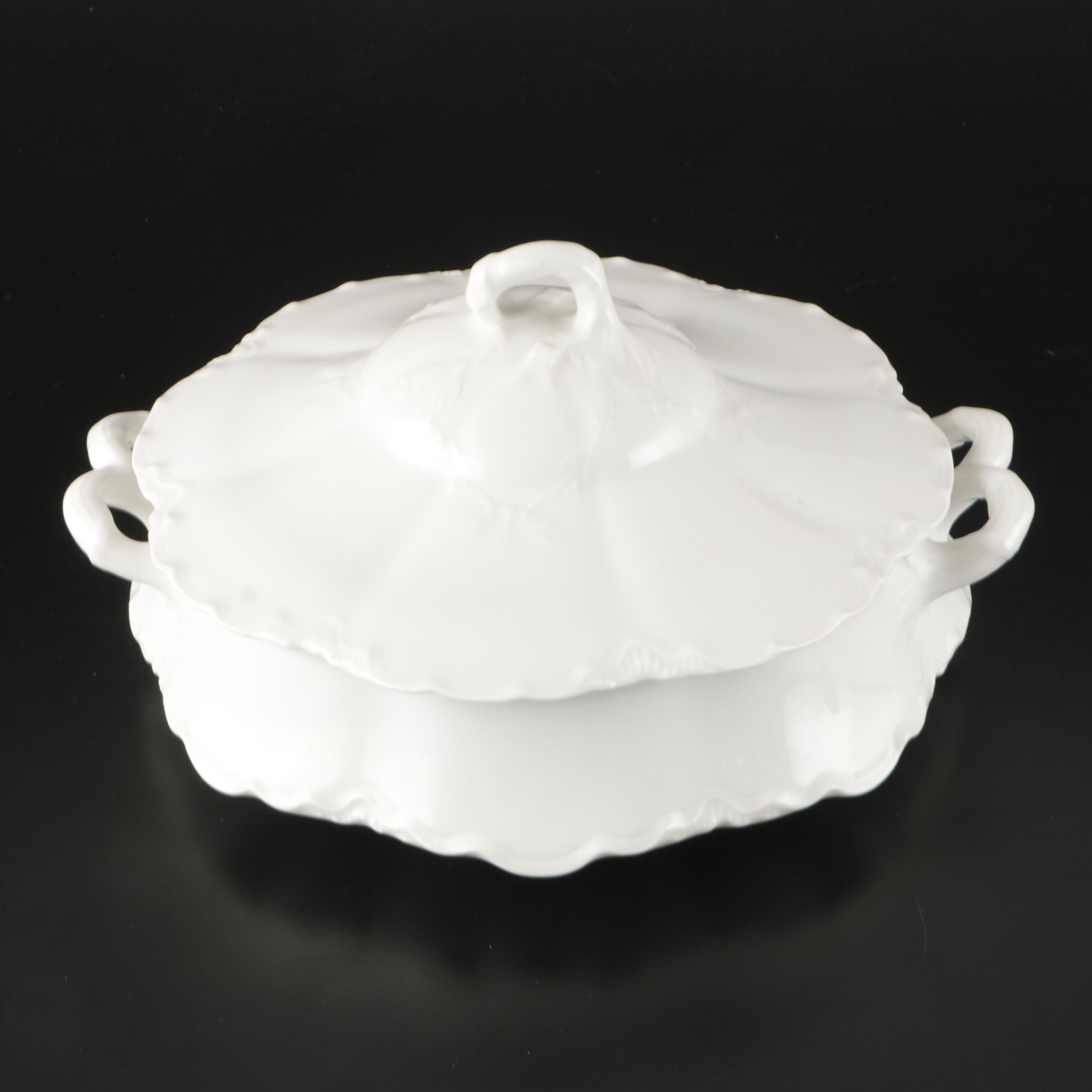 Theodore Haviland Limoges Porcelain Covered Vegetable Bowl and Serving Pieces