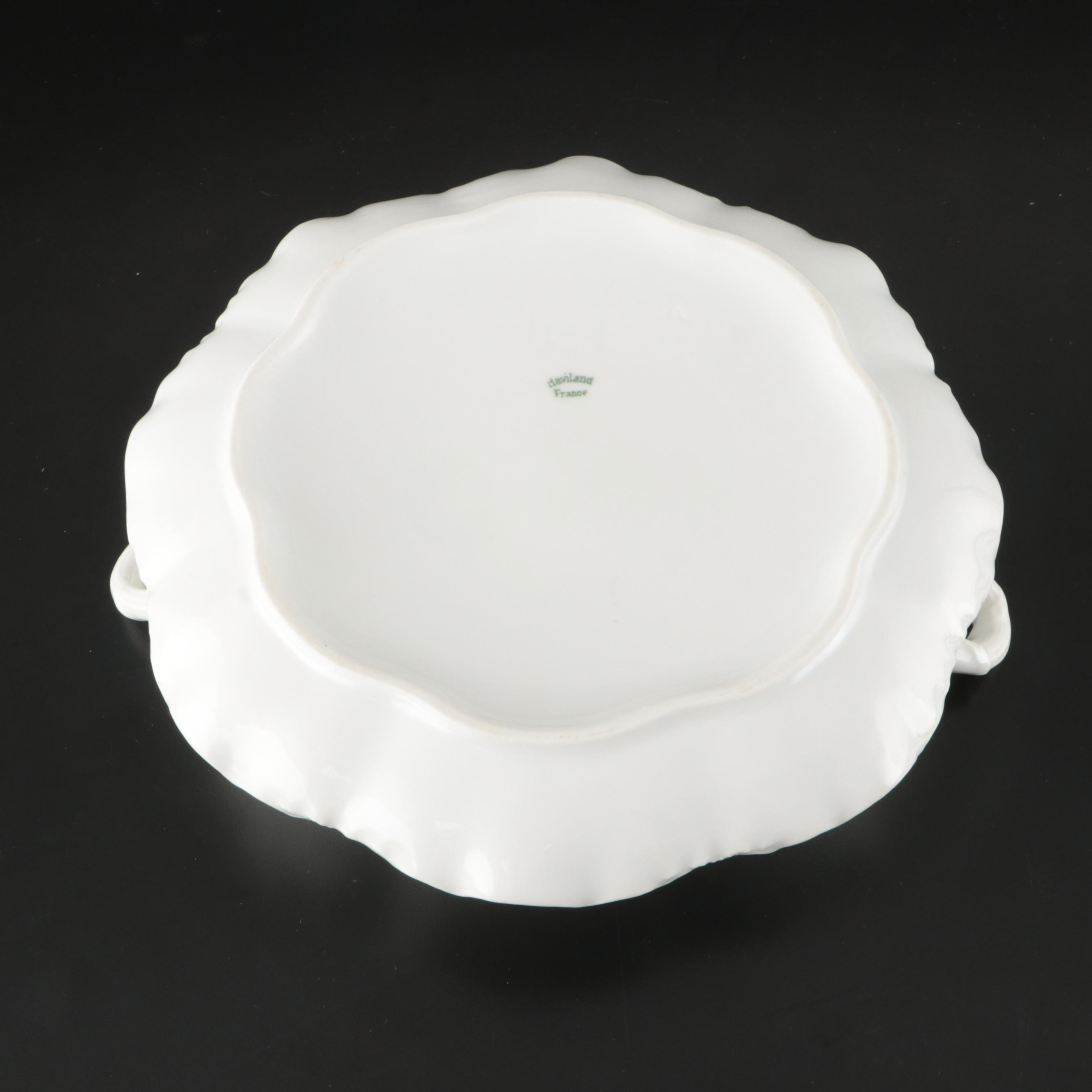 Theodore Haviland Limoges Porcelain Covered Vegetable Bowl and Serving Pieces