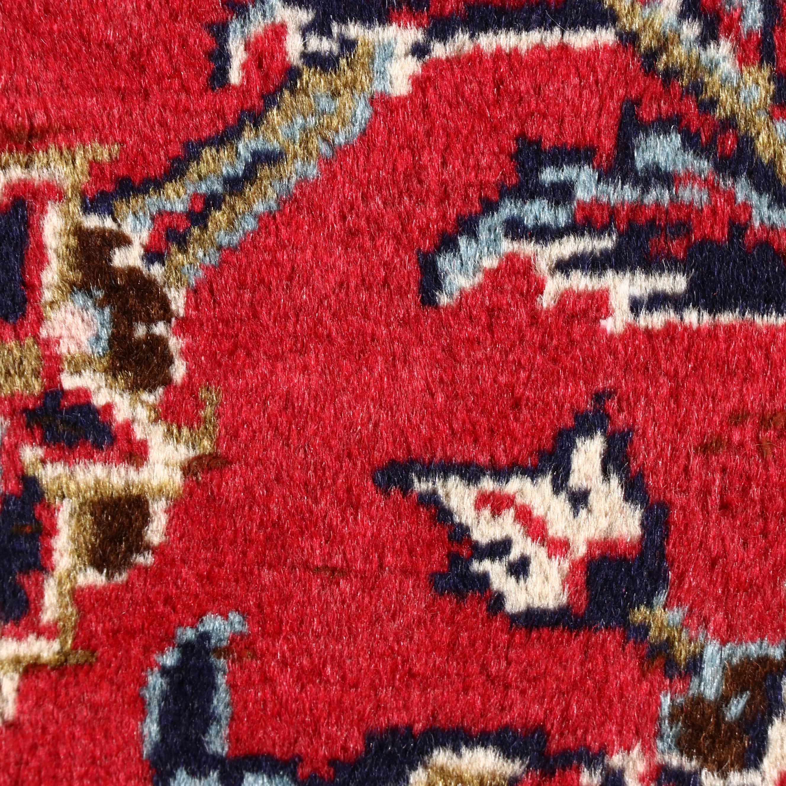 9'2 x 13'3 Hand-Knotted Persian Kashan Room-Sized Rug