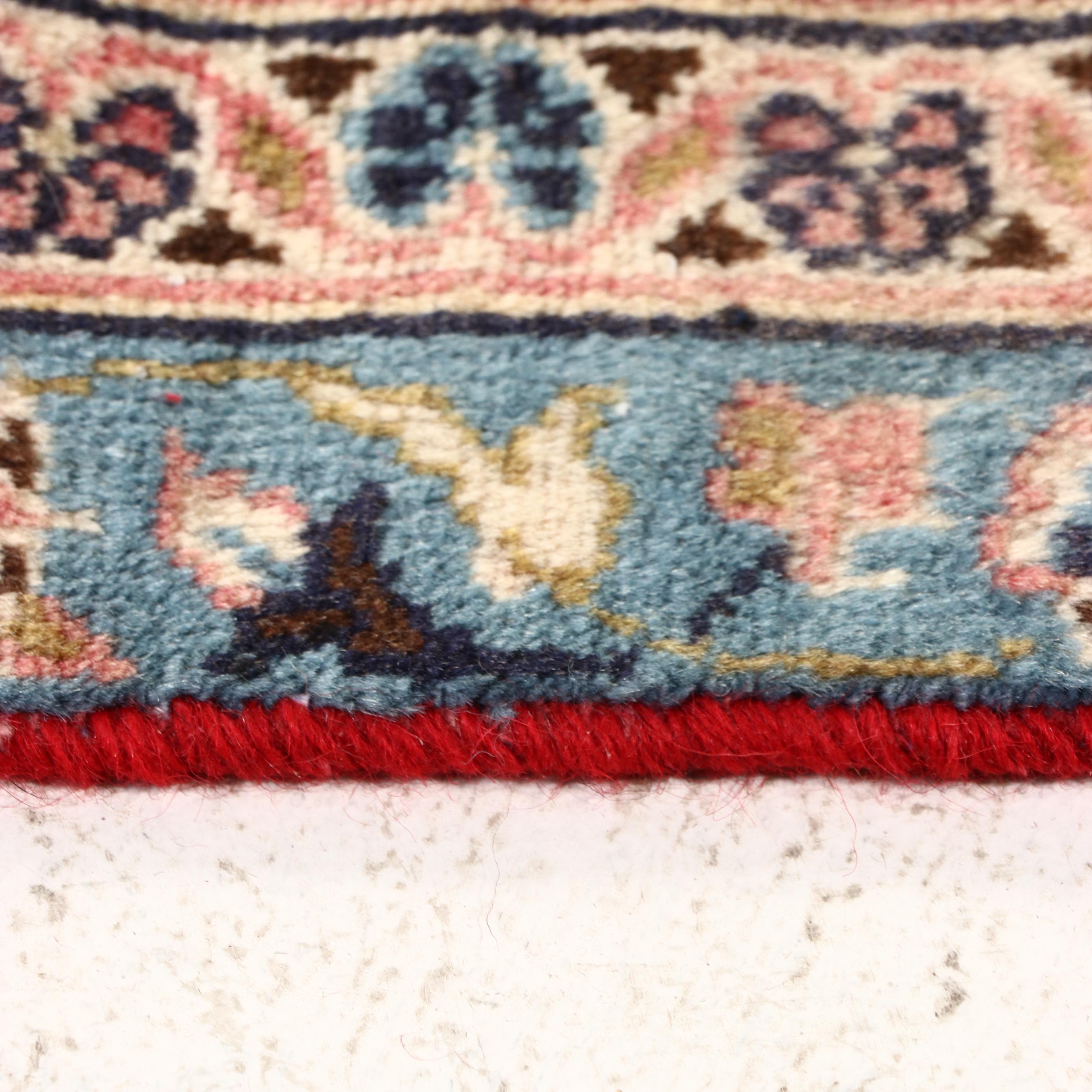 9'2 x 13'3 Hand-Knotted Persian Kashan Room-Sized Rug