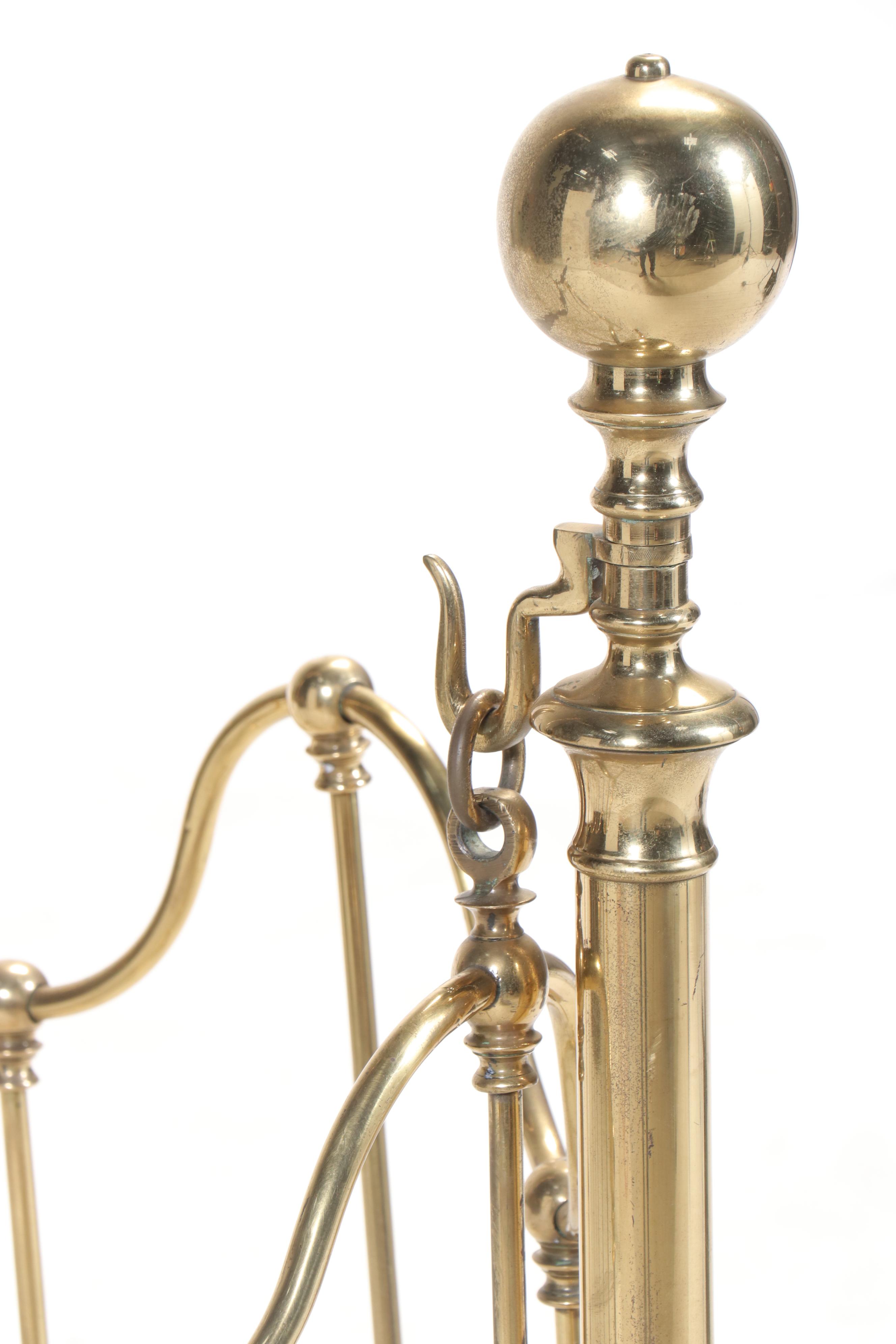 Art Nouveau Style Brass Cradle, Early 20th Century