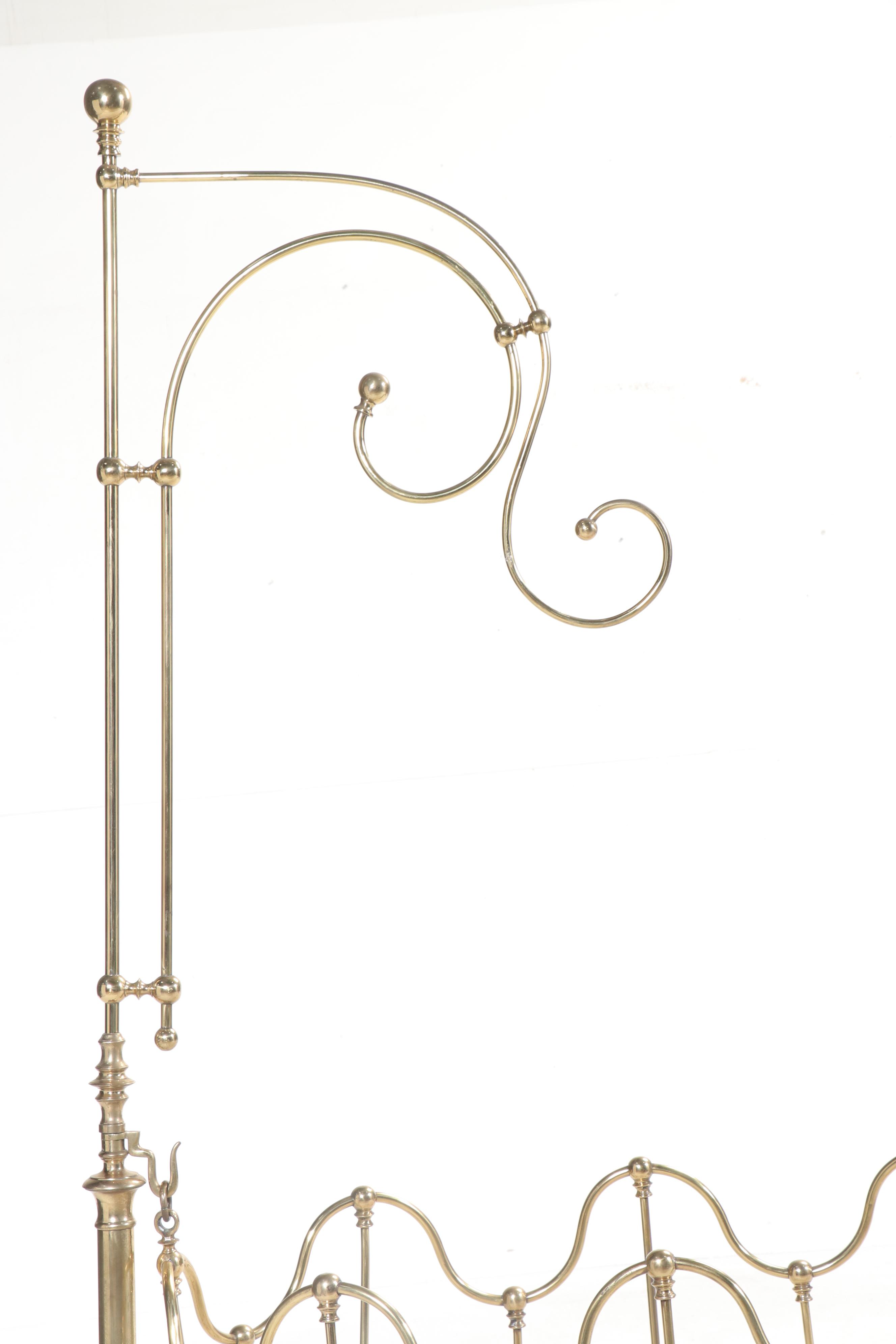 Art Nouveau Style Brass Cradle, Early 20th Century