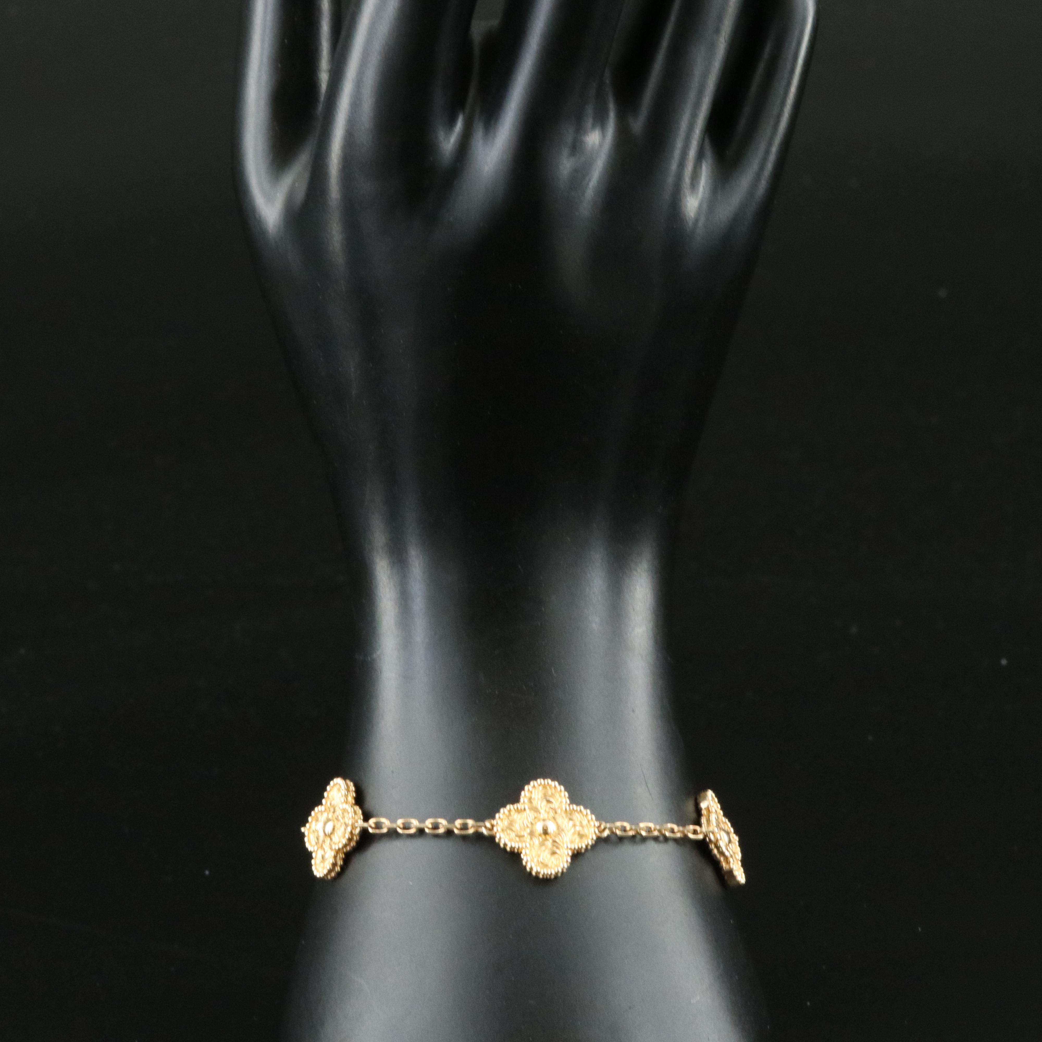 Van Cleef & Arpels Vintage Alhambra 18K Five Motifs Bracelet