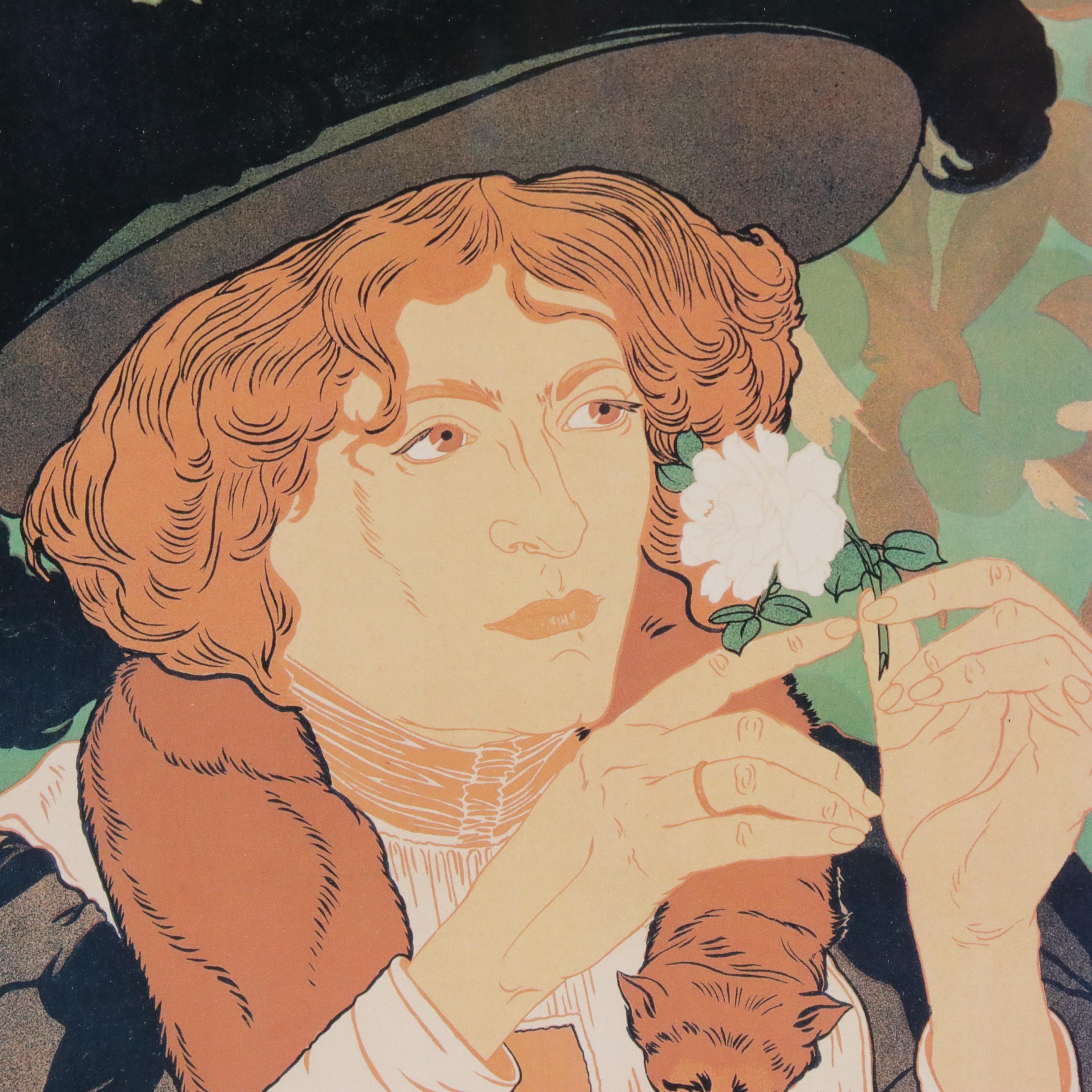 Offset Lithograph After Georges de Feure "Salon des Cent," Late 20th Century