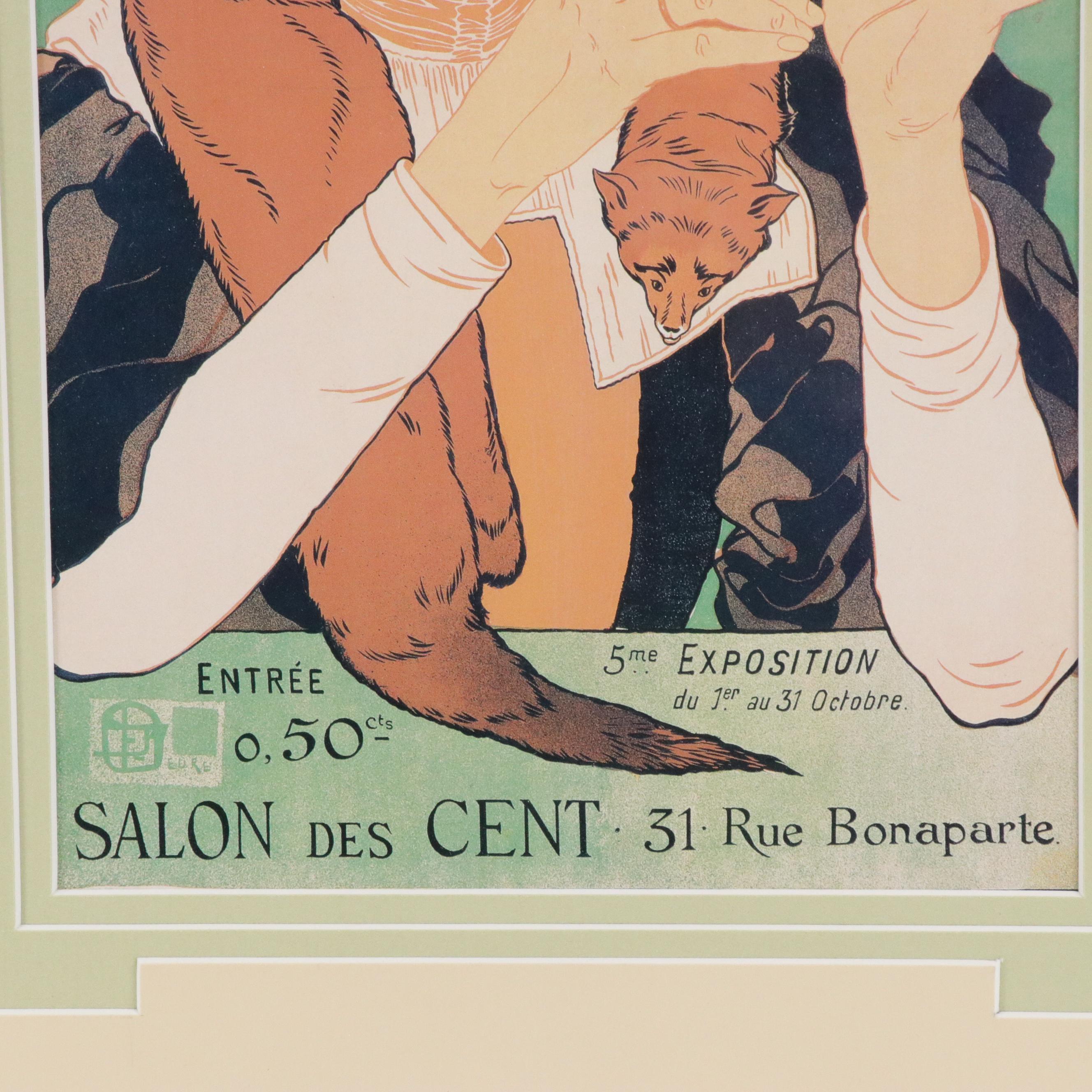 Offset Lithograph After Georges de Feure "Salon des Cent," Late 20th Century