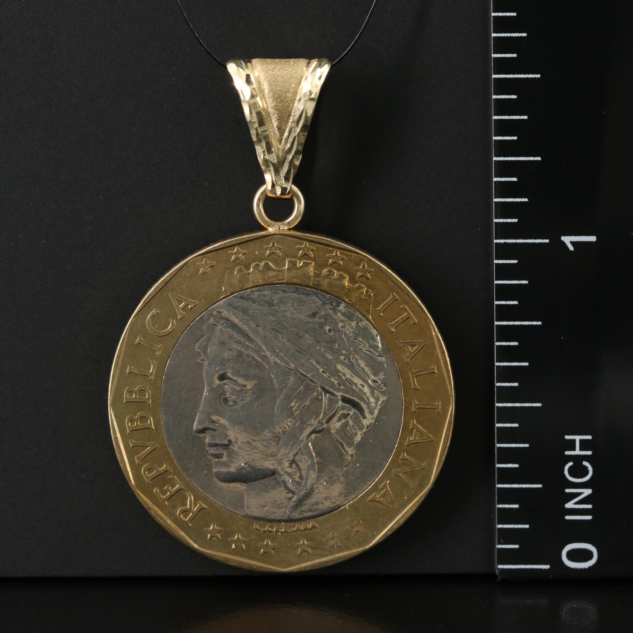 1997 Italy 1000-Lire Coin Pendant