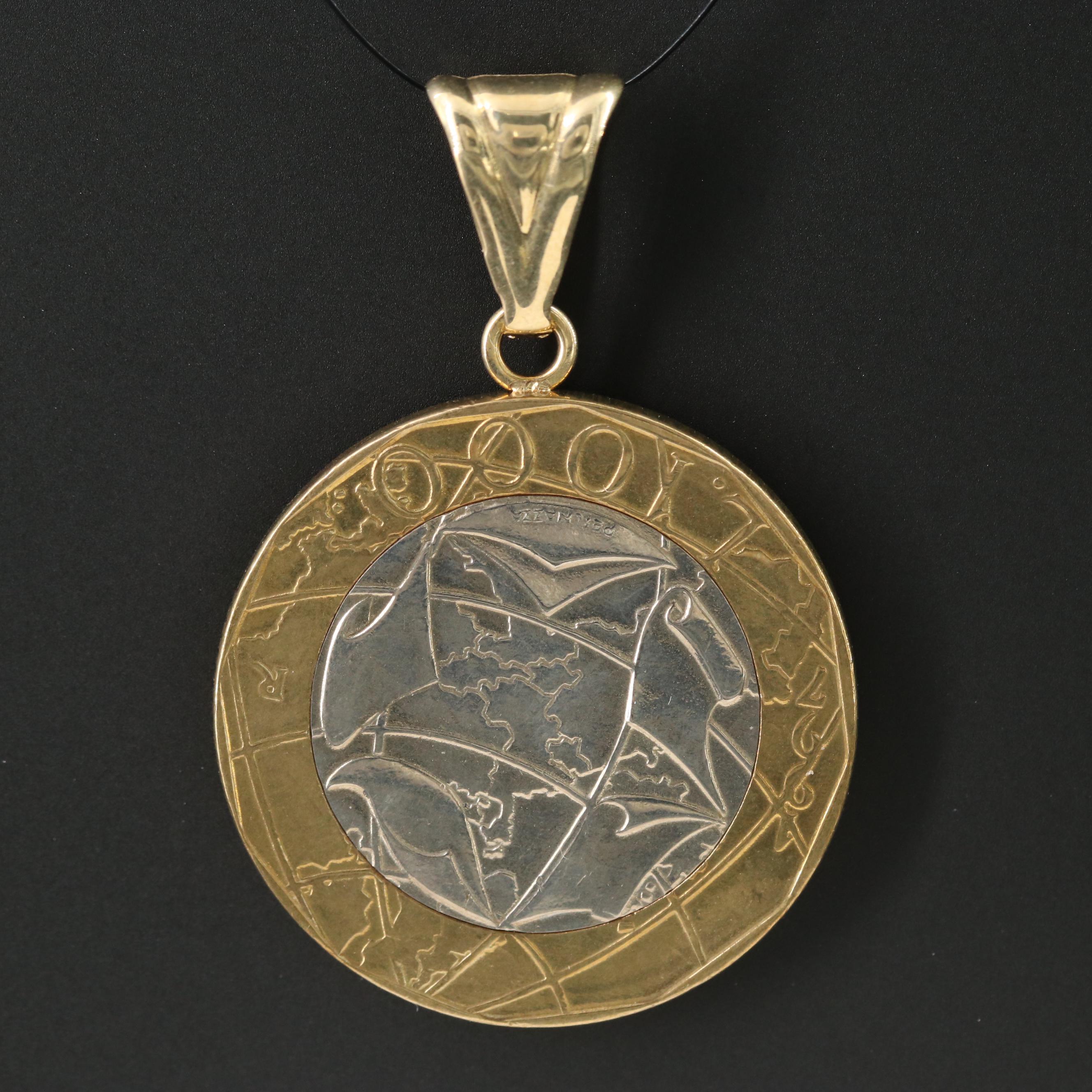 1997 Italy 1000-Lire Coin Pendant