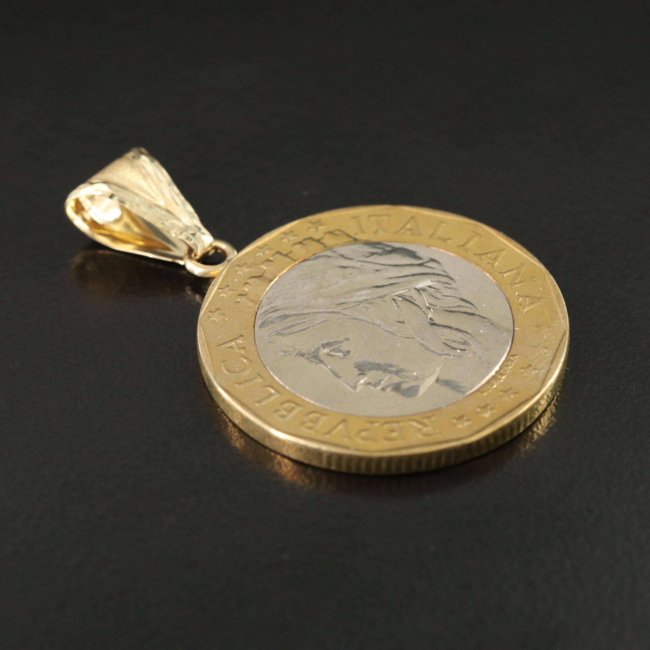 1997 Italy 1000-Lire Coin Pendant