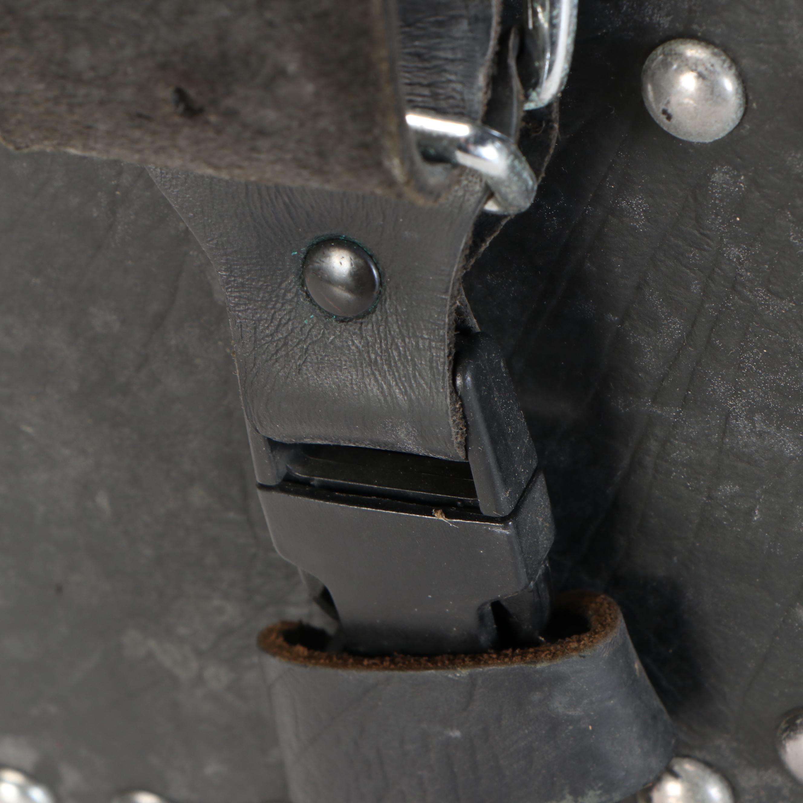 Harley-Davidson Studded Black Leather Saddle Bag/Motorcycle Accessories