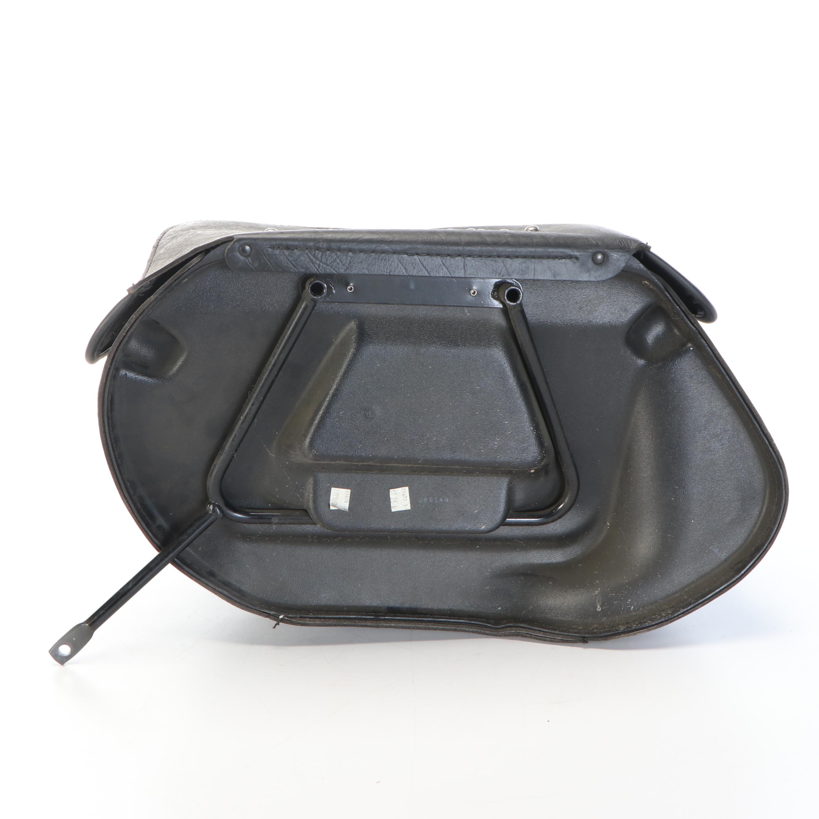 Harley-Davidson Studded Black Leather Saddle Bag/Motorcycle Accessories