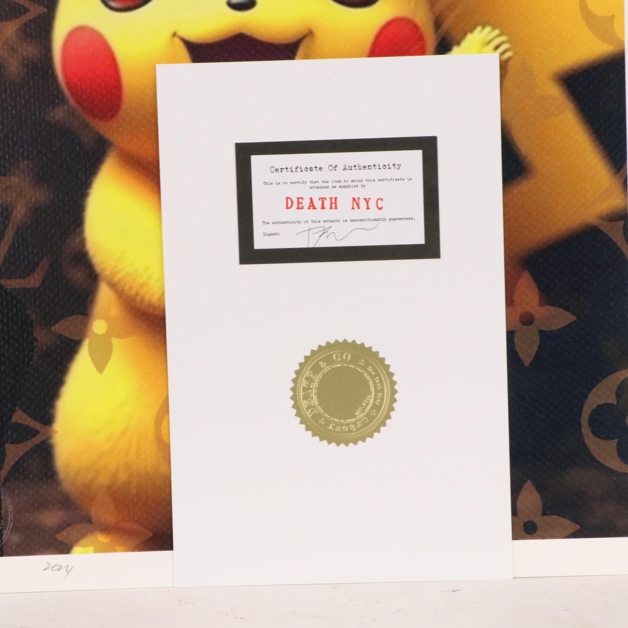 Death NYC Pop Art Graphic Print Louis Vuitton x Pikachu, 2024