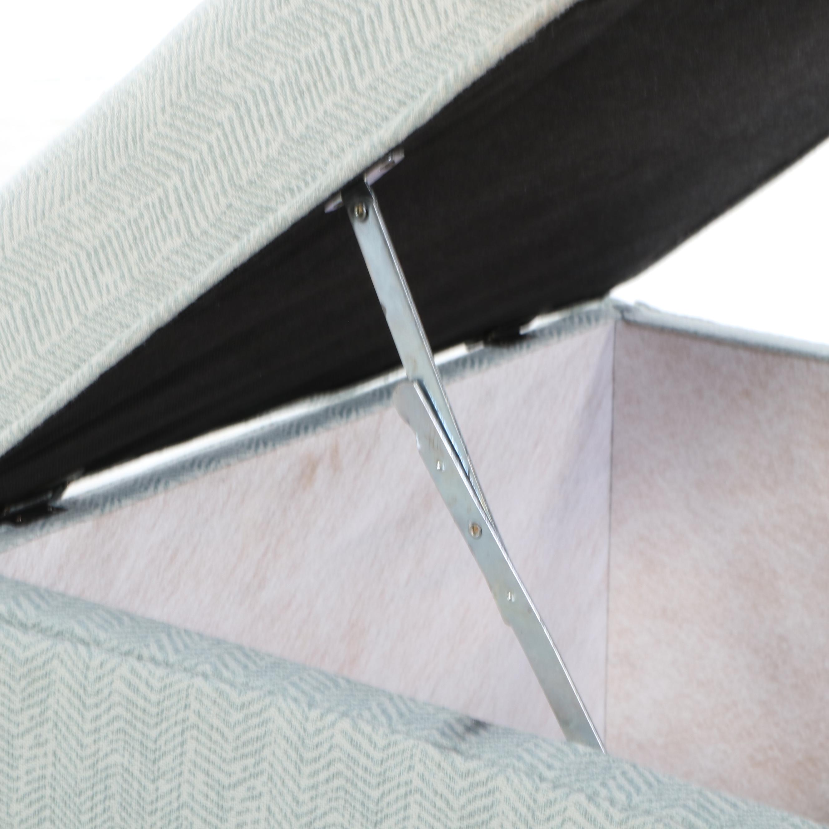 Three-Piece Painted Art Deco Style Bedroom Suite with Storage Ottoman