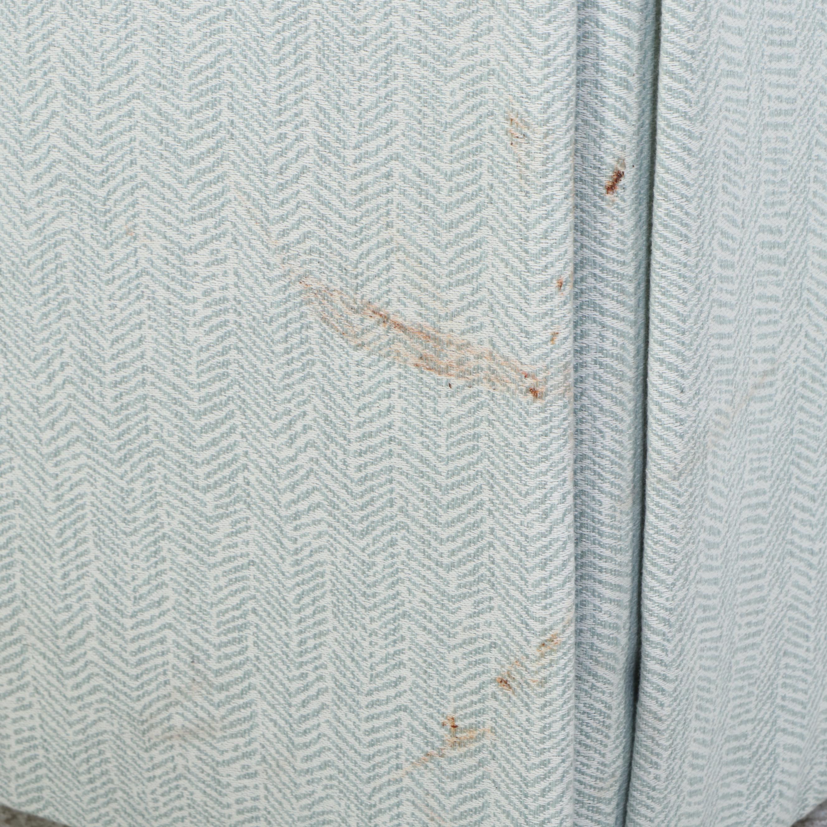 Three-Piece Painted Art Deco Style Bedroom Suite with Storage Ottoman