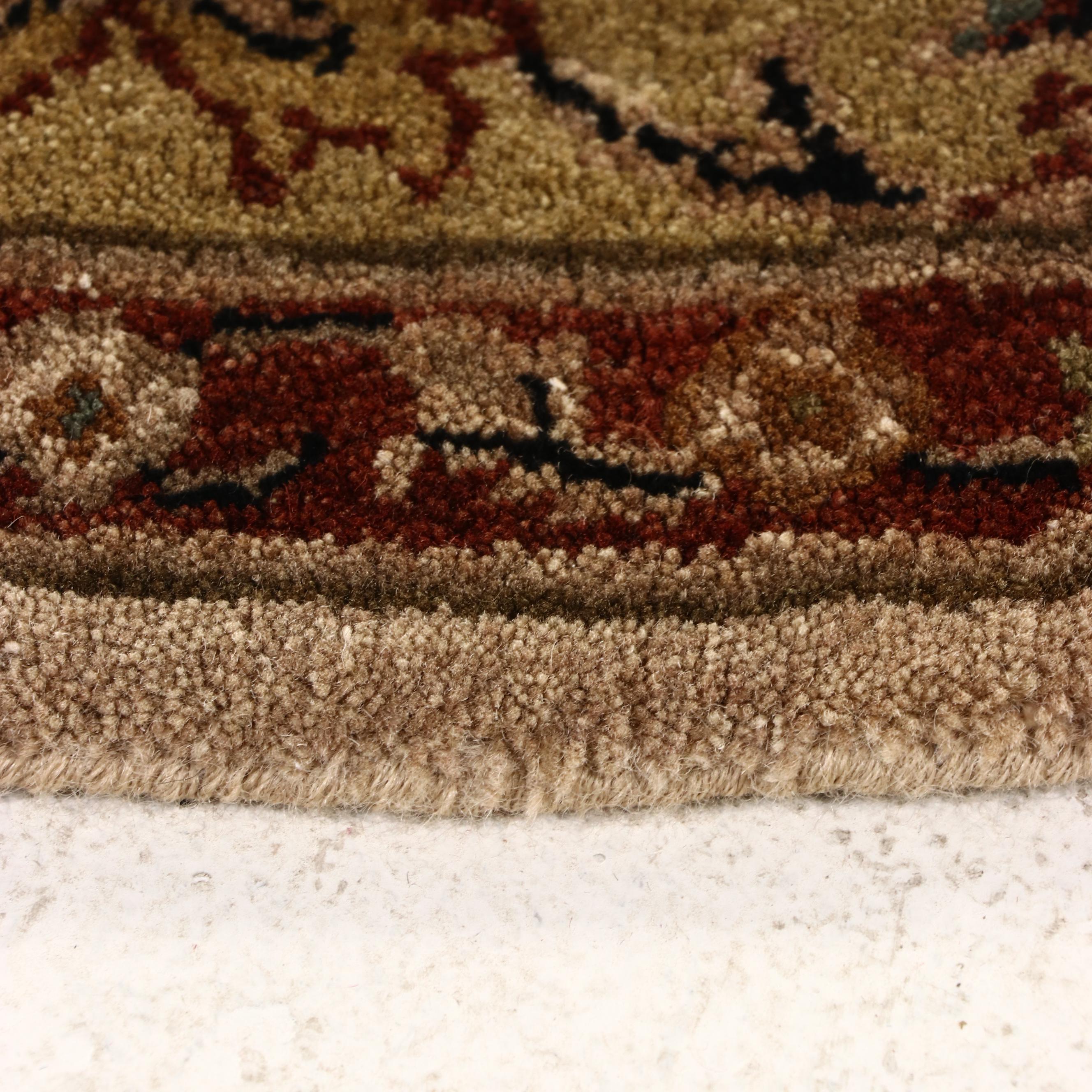 6'2 x 6'4 Near-Round Hand-Knotted Indian Agra Area Rug