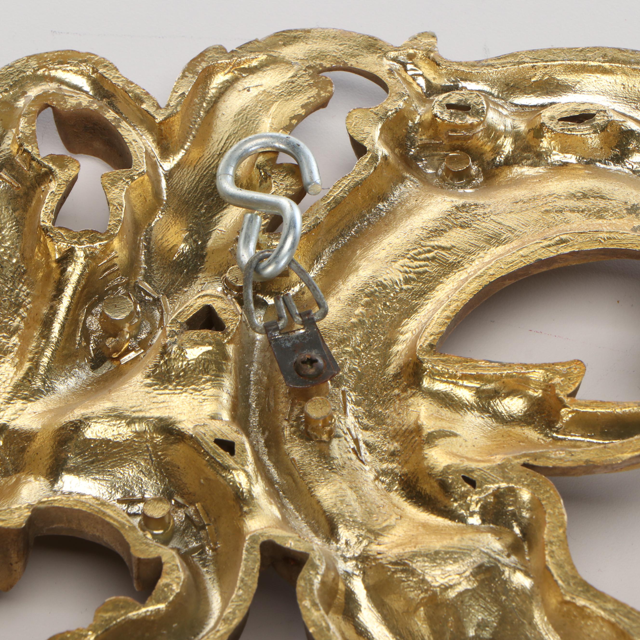 Syroco Neoclassical Style Dual-Arm Wall Sconces, Decorative Wall Clocks