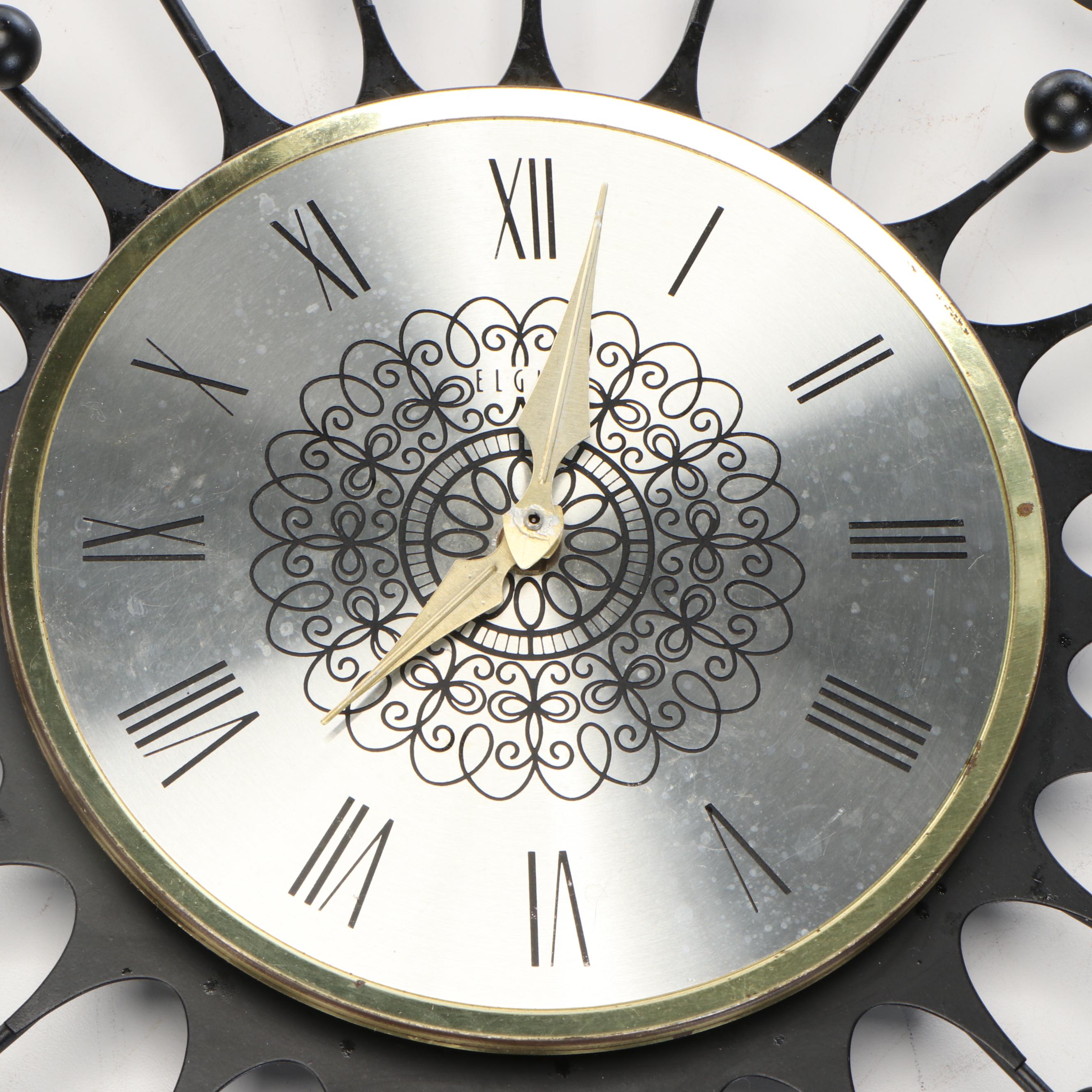 Syroco Neoclassical Style Dual-Arm Wall Sconces, Decorative Wall Clocks