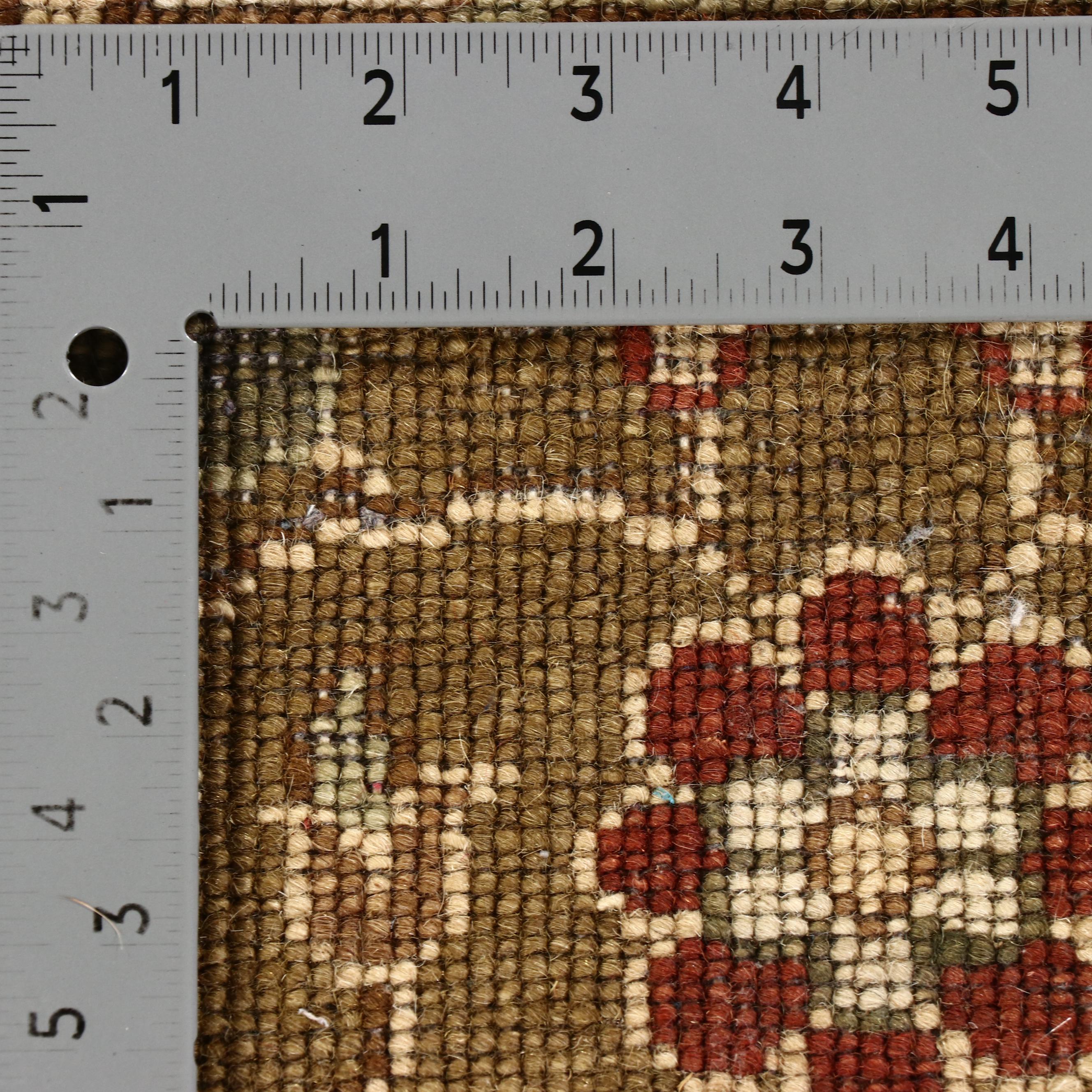 6'1 Round Hand-Knotted Pakistani Peshawar Area Rug