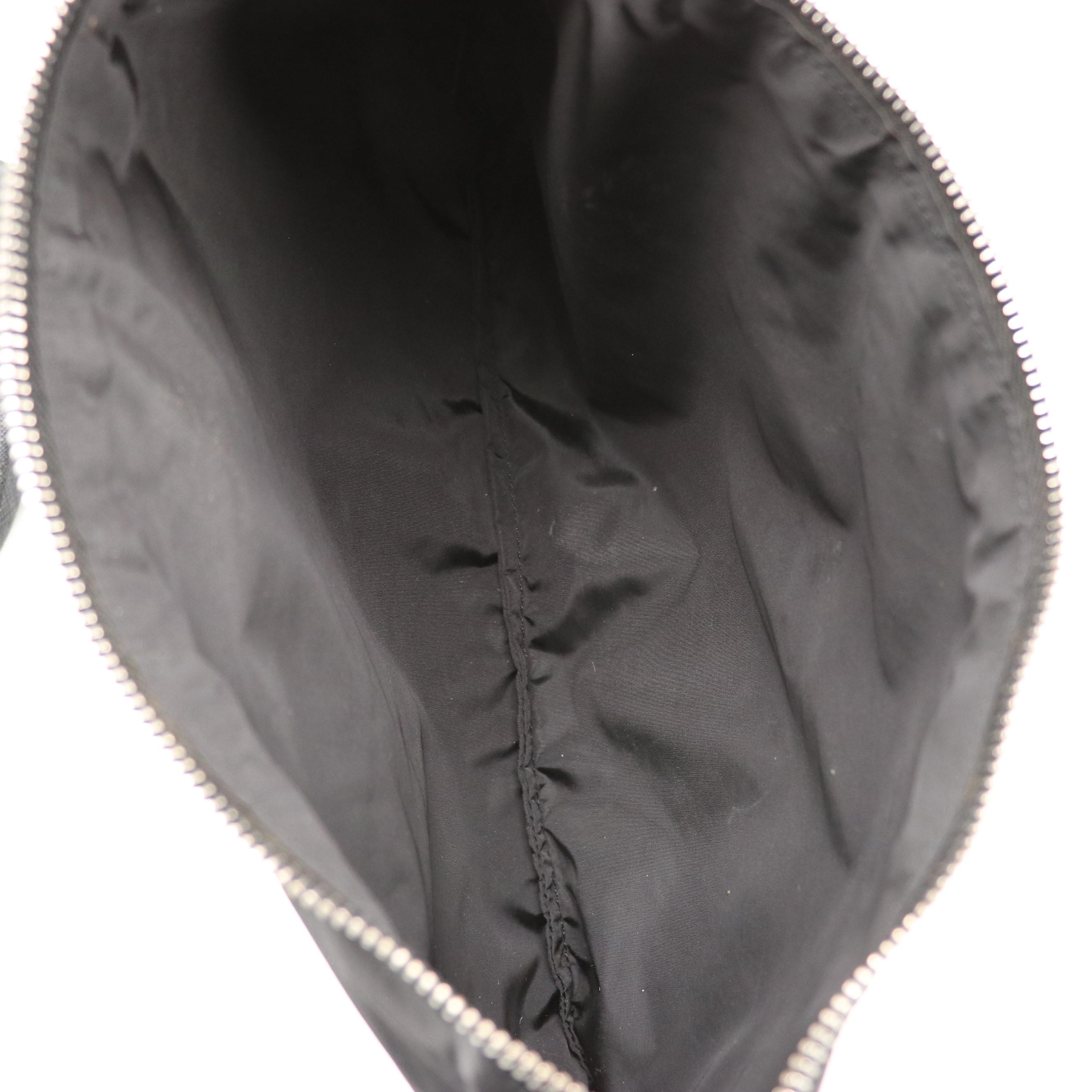 Prada Sport Black Textured Rubber Flip-Flops with Nylon Zip Case