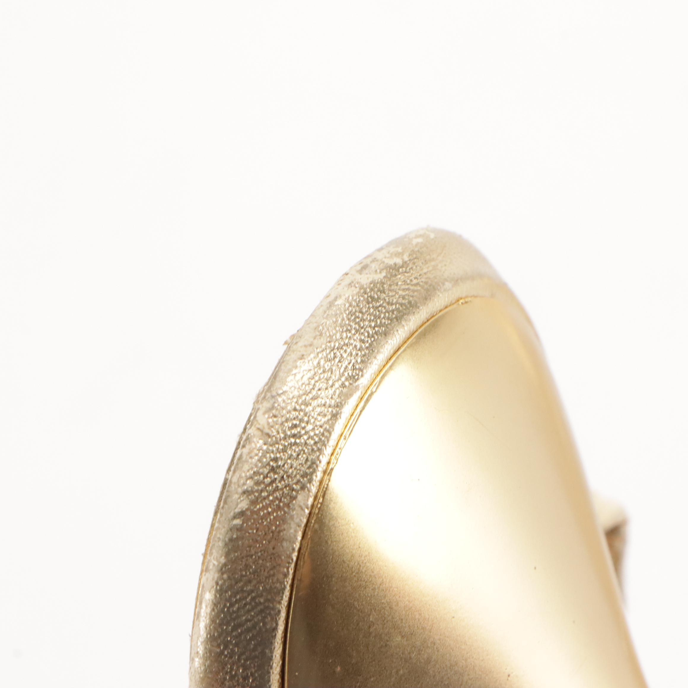 Chanel Gold Leather Criss-Cross Strap Rosebud Sandals