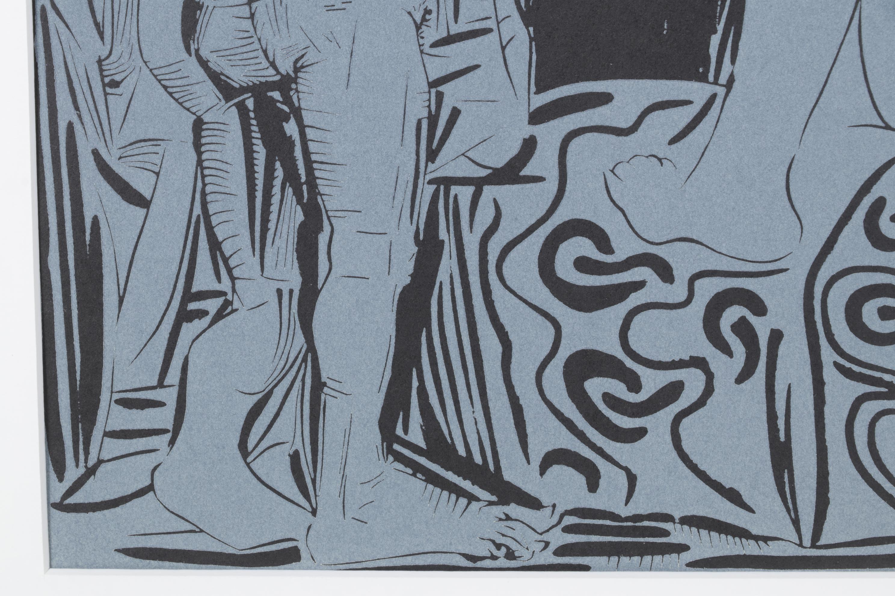 Pablo Picasso Linocut "Deux Femmes Avec un Vase à Fleurs," 1962