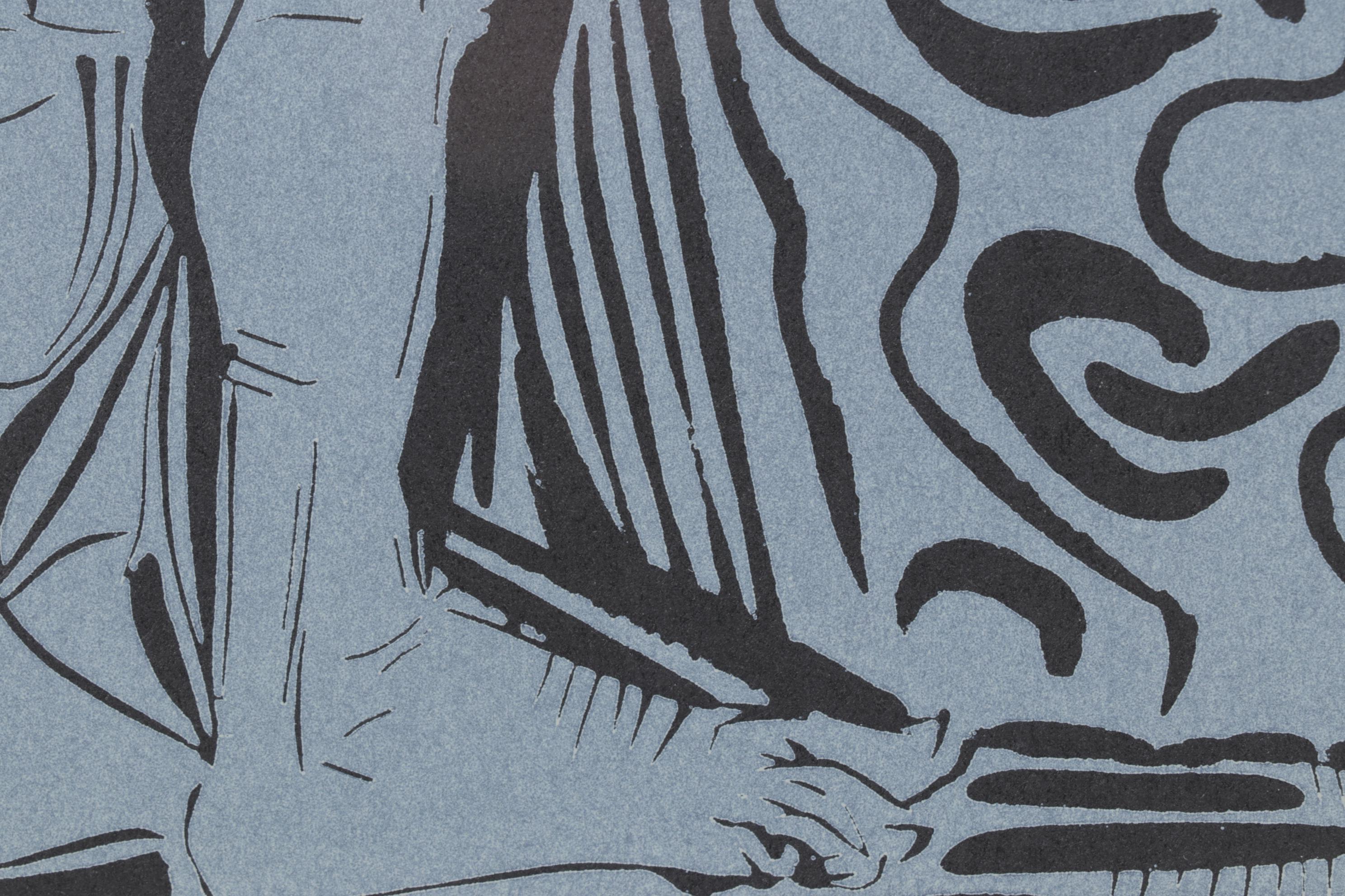 Pablo Picasso Linocut "Deux Femmes Avec un Vase à Fleurs," 1962