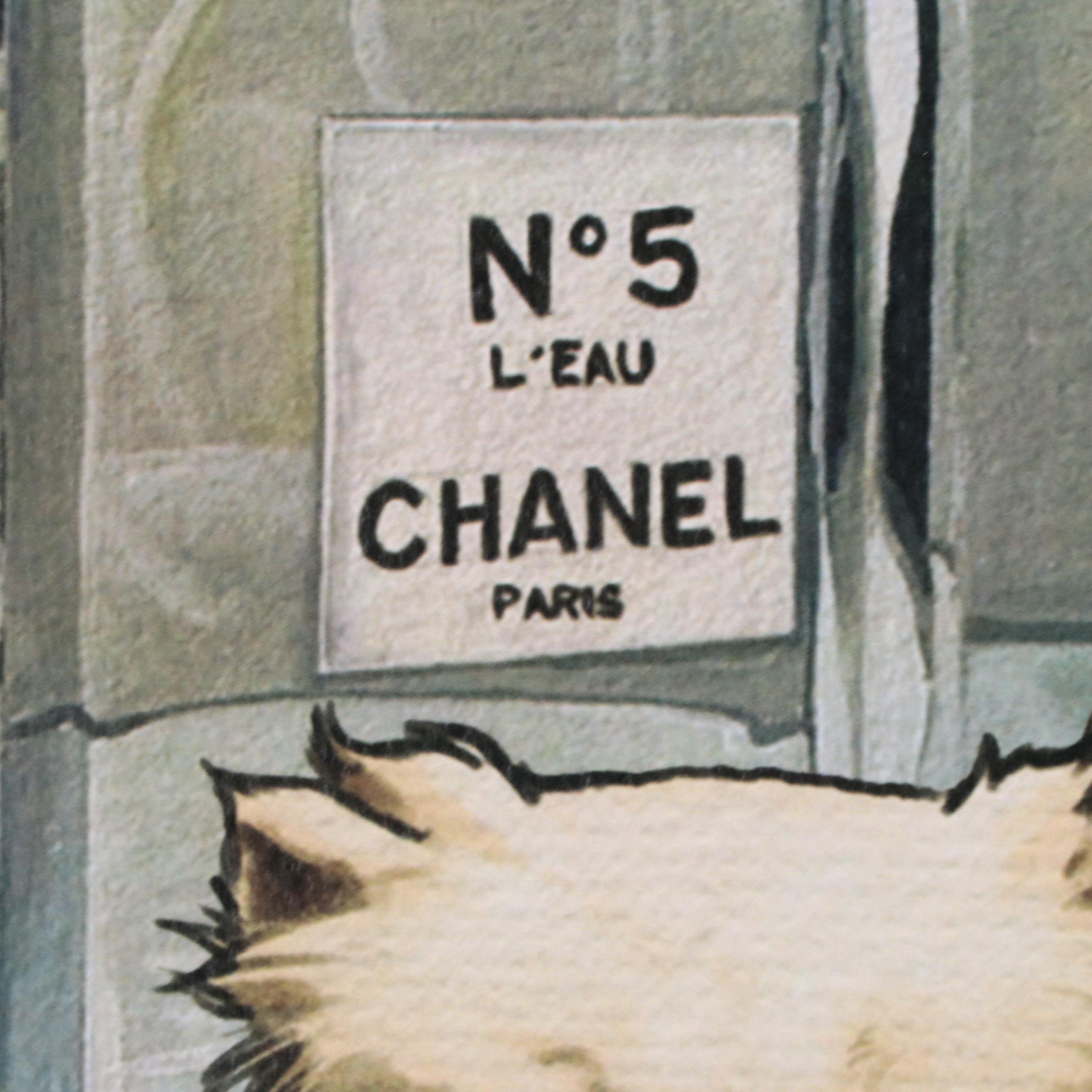 Death NYC Pop Art Graphic Print of Chanel Cat, 2024
