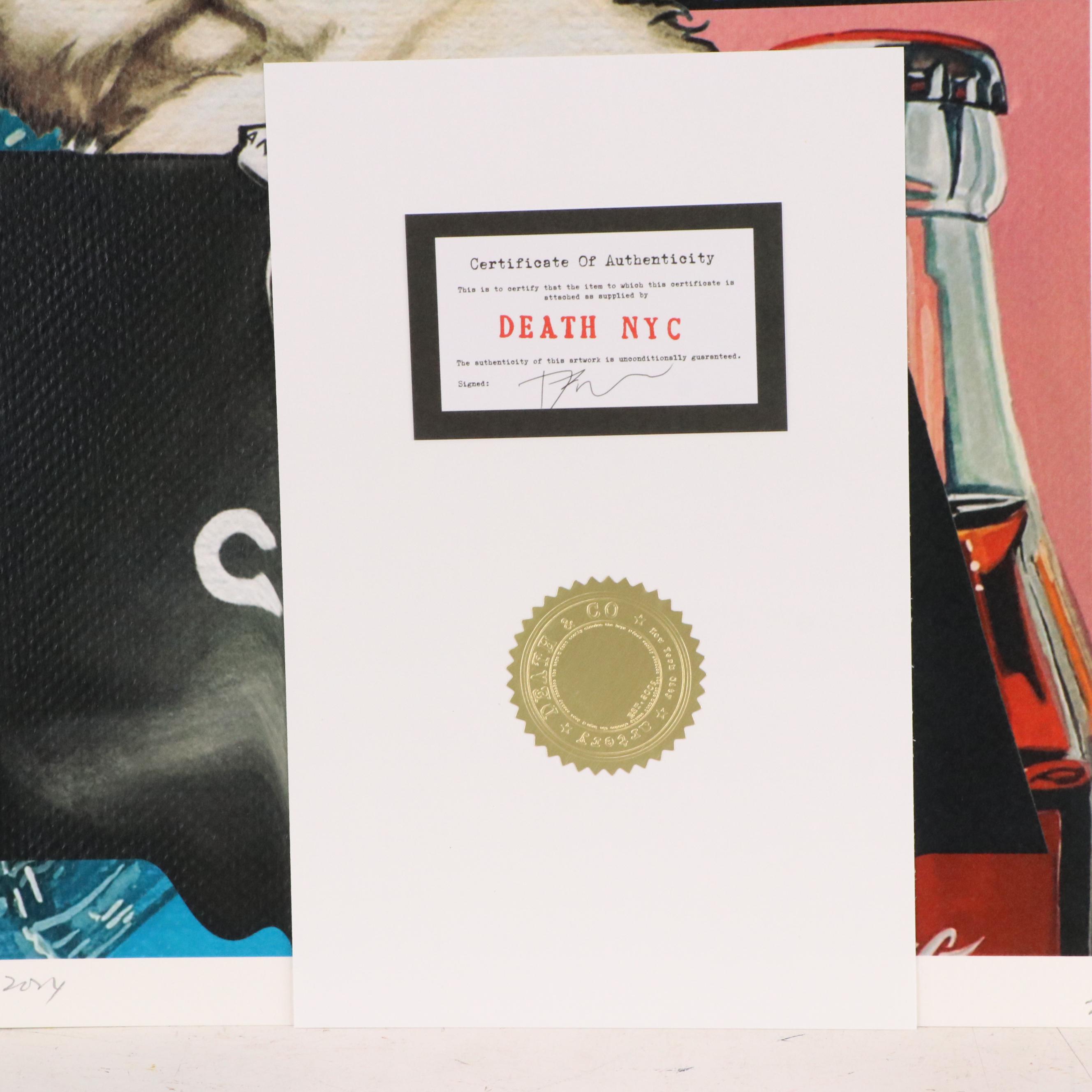 Death NYC Pop Art Graphic Print of Chanel Cat, 2024