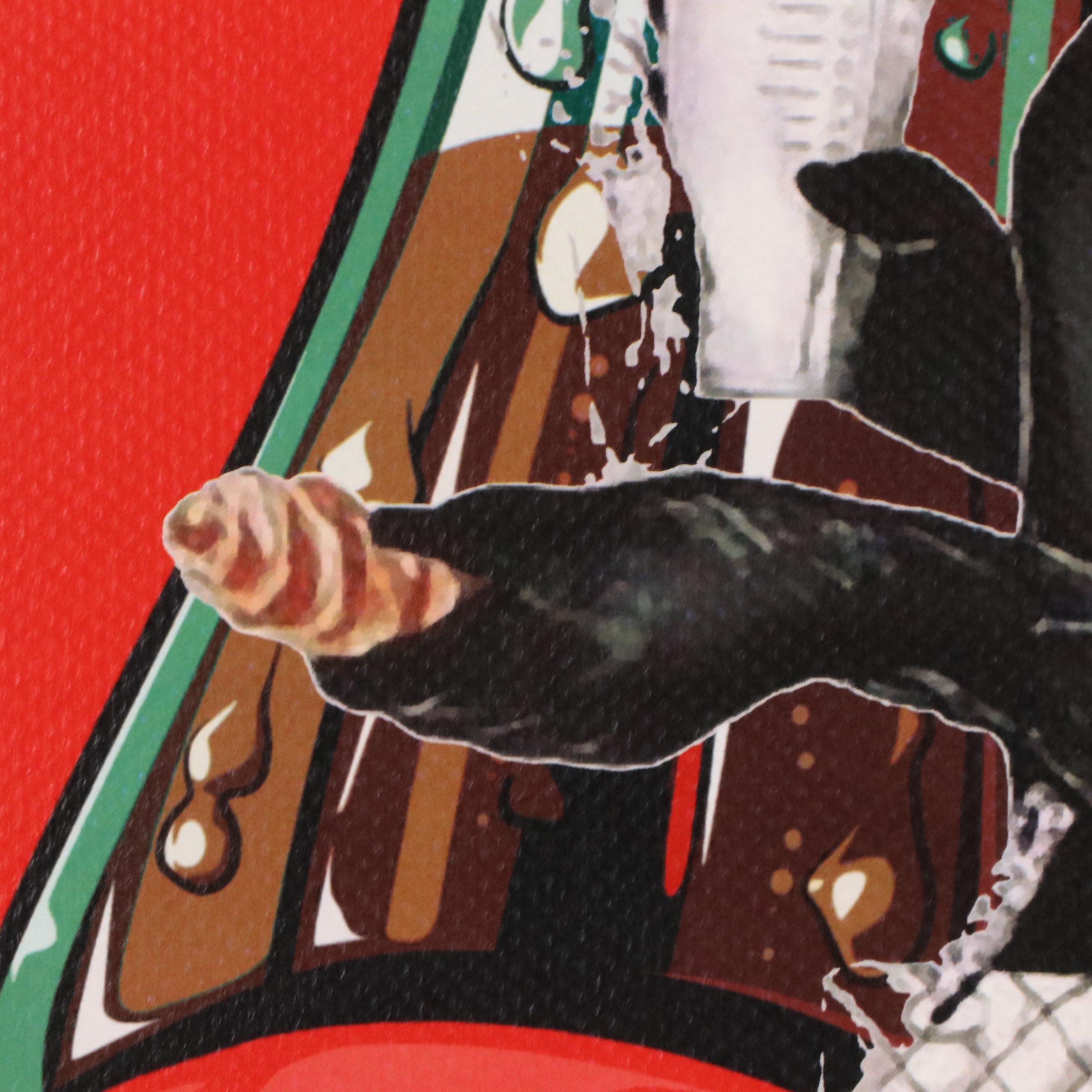 Death NYC Pop Art Graphic Print Homage to Aubrey Hepburn x Coca-Cola, 2024