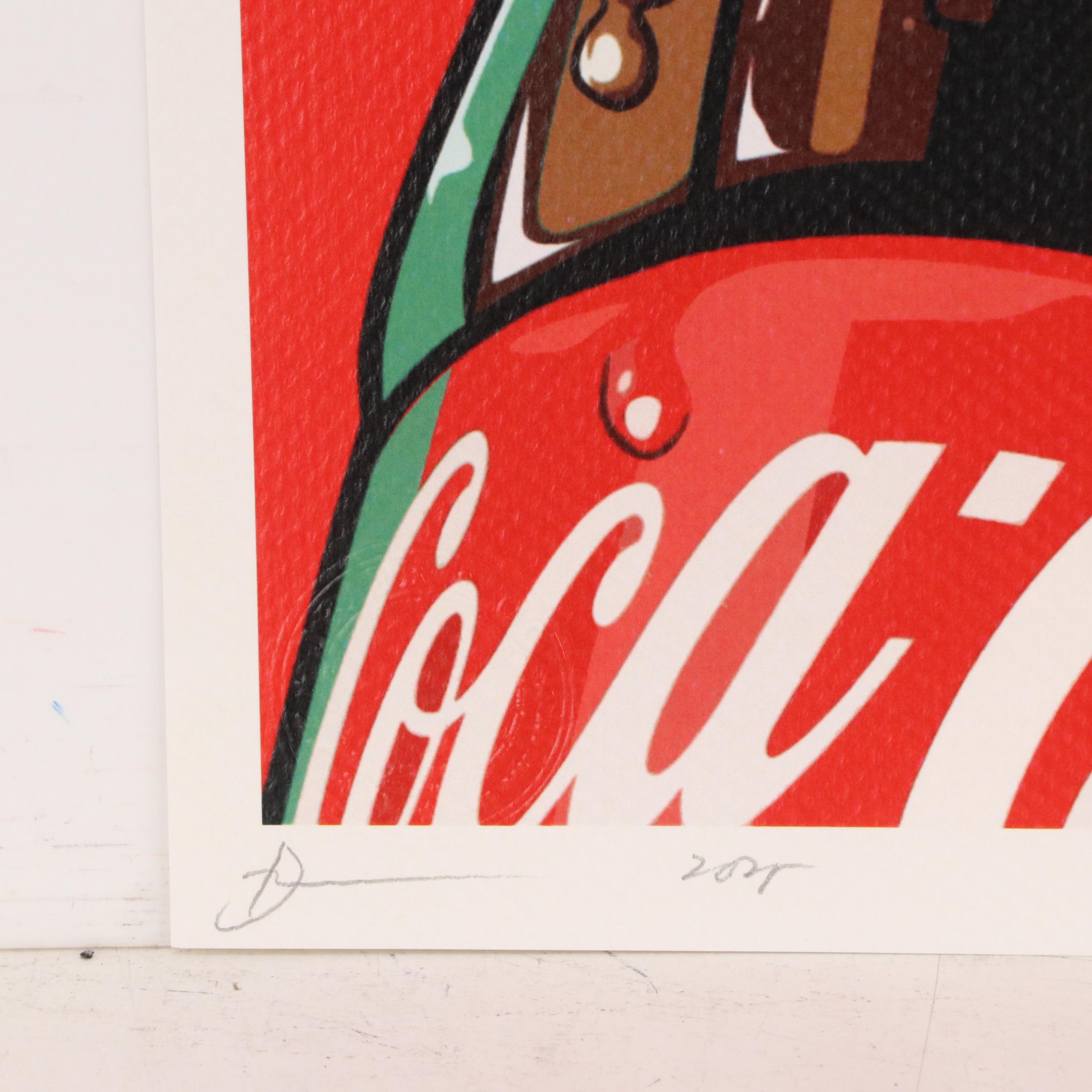 Death NYC Pop Art Graphic Print Homage to Aubrey Hepburn x Coca-Cola, 2024