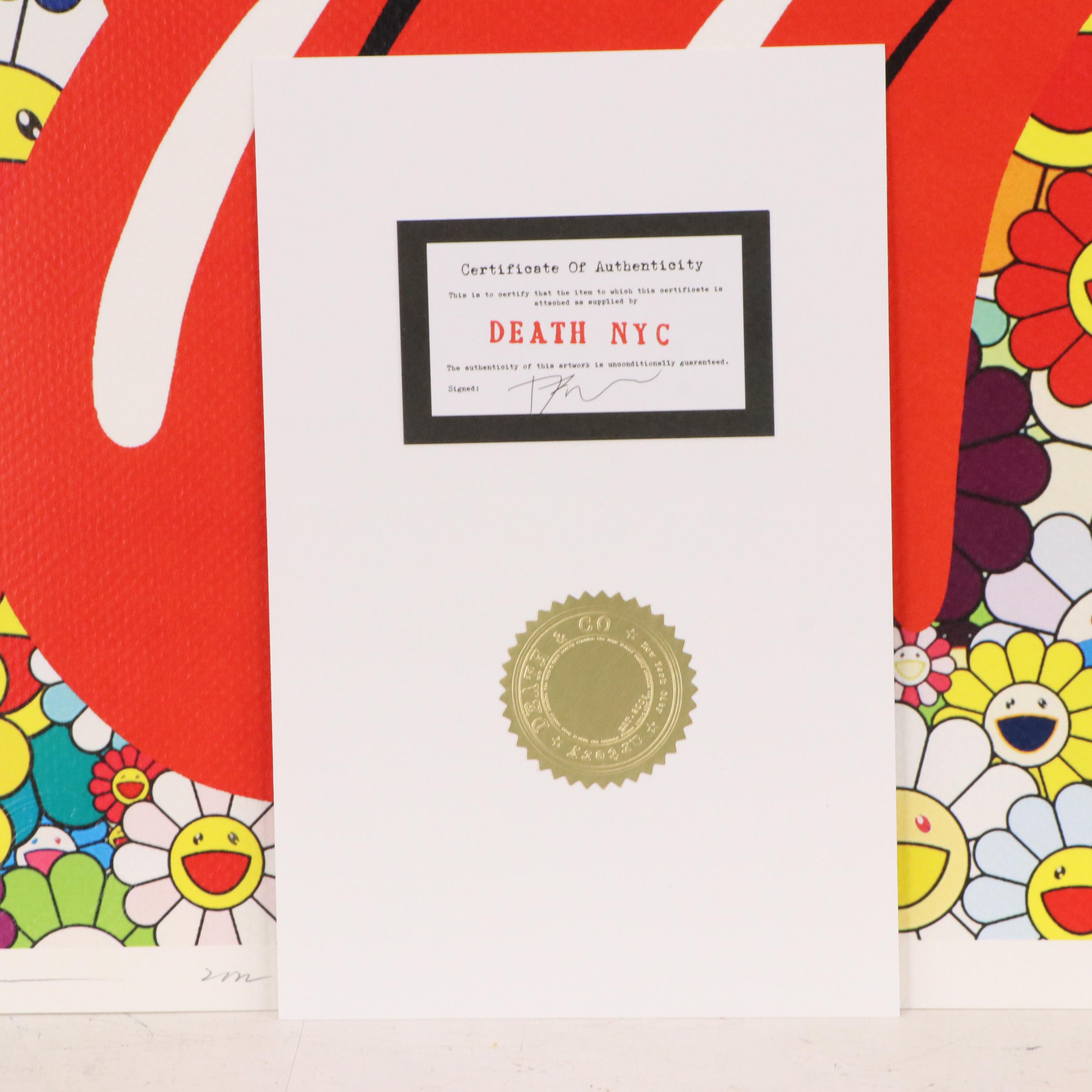 Death NYC Pop Art Graphic Print The Rolling Stones x Takashi Murakami, 2022