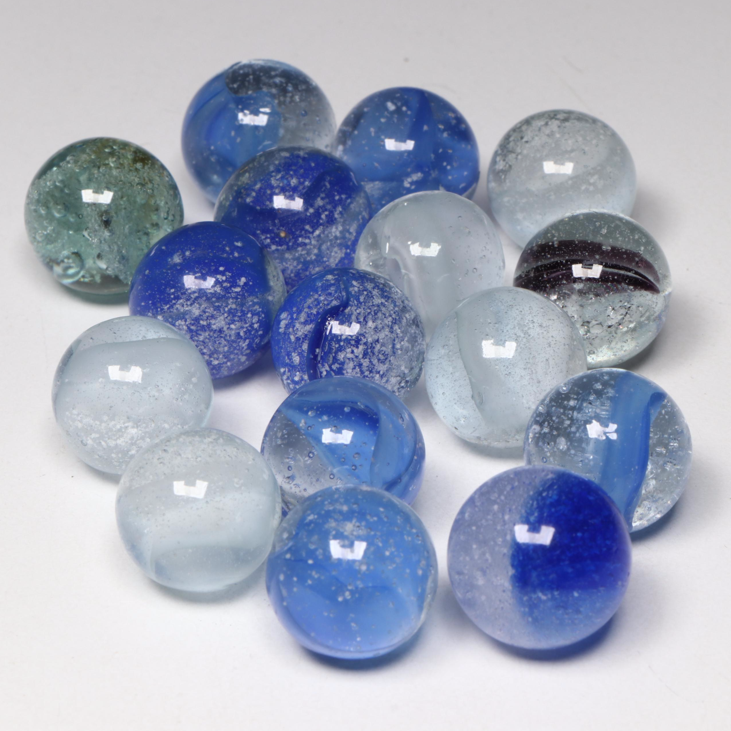 Master and Marble King Blizzard, Snowflake and Fizz Glass Marbles