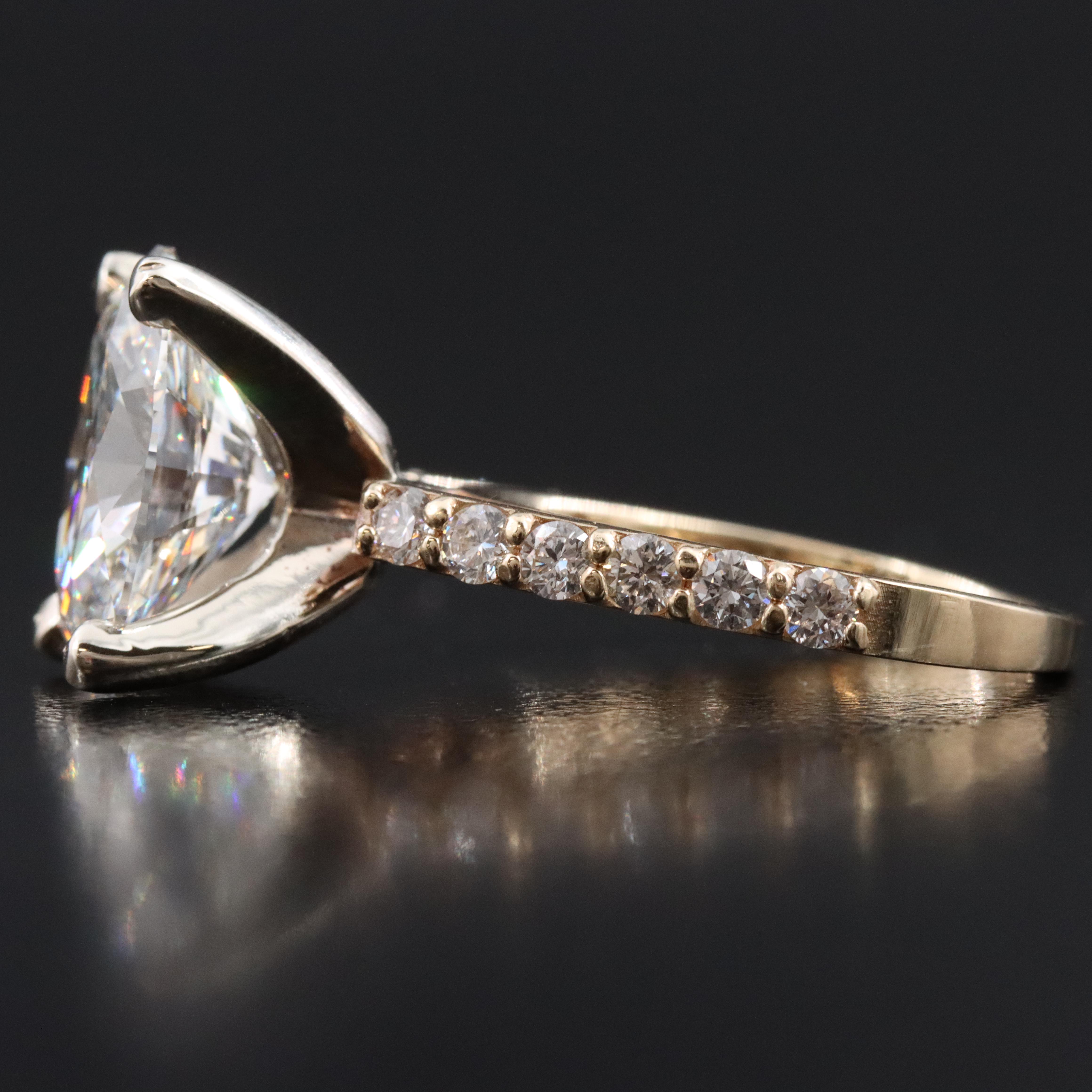 14K 5.38 CTW Lab Grown Diamond Ring with IGI Report