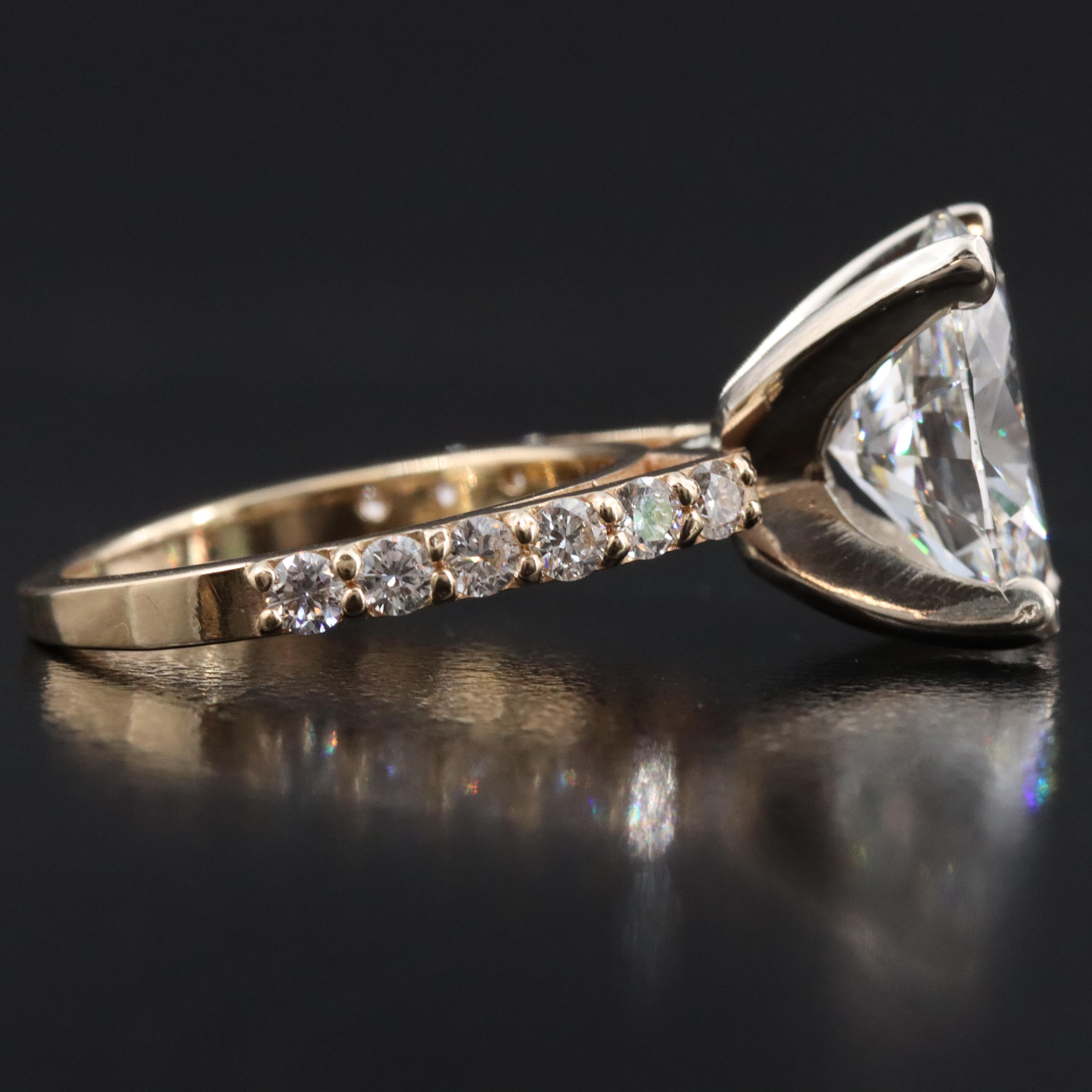 14K 5.38 CTW Lab Grown Diamond Ring with IGI Report