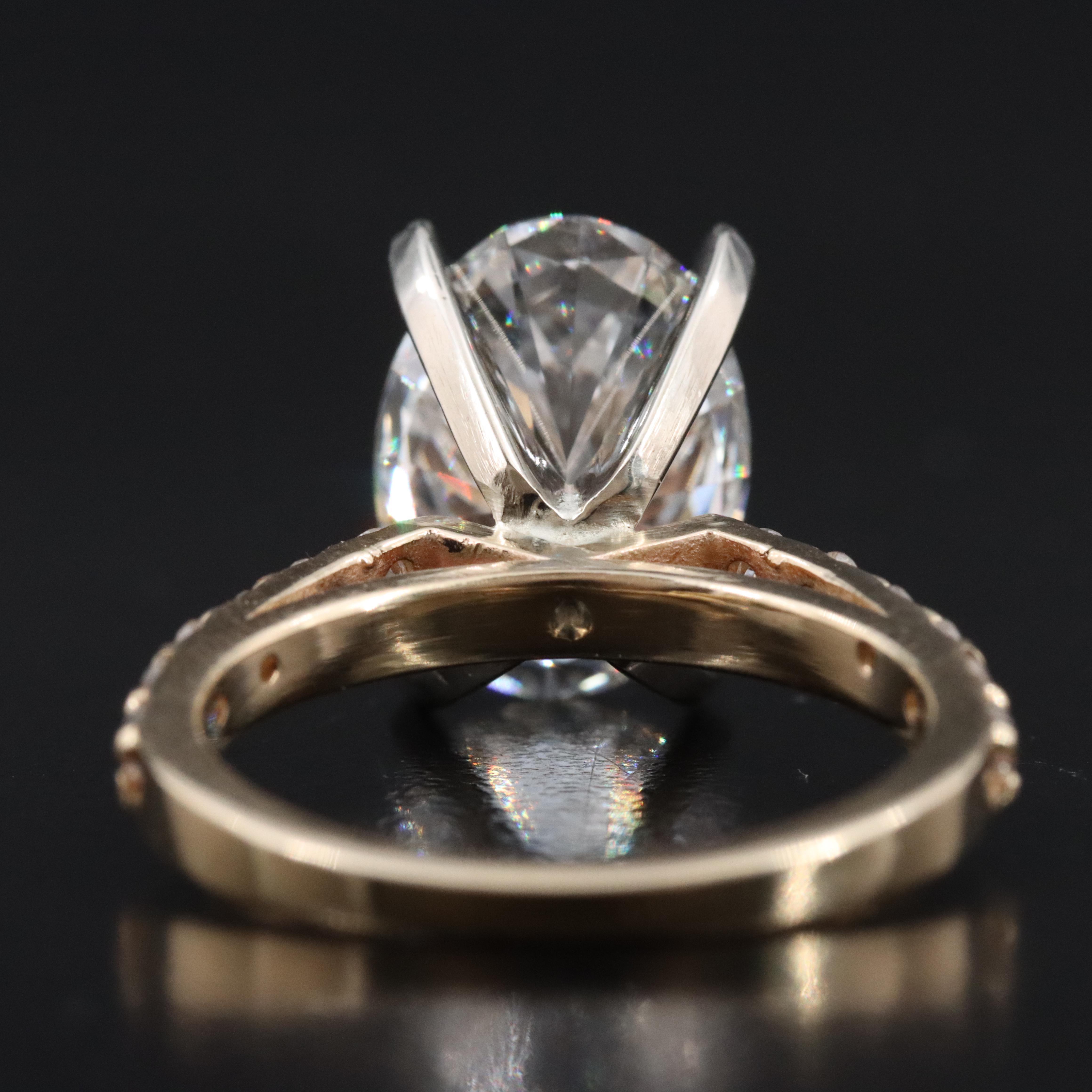 14K 5.38 CTW Lab Grown Diamond Ring with IGI Report