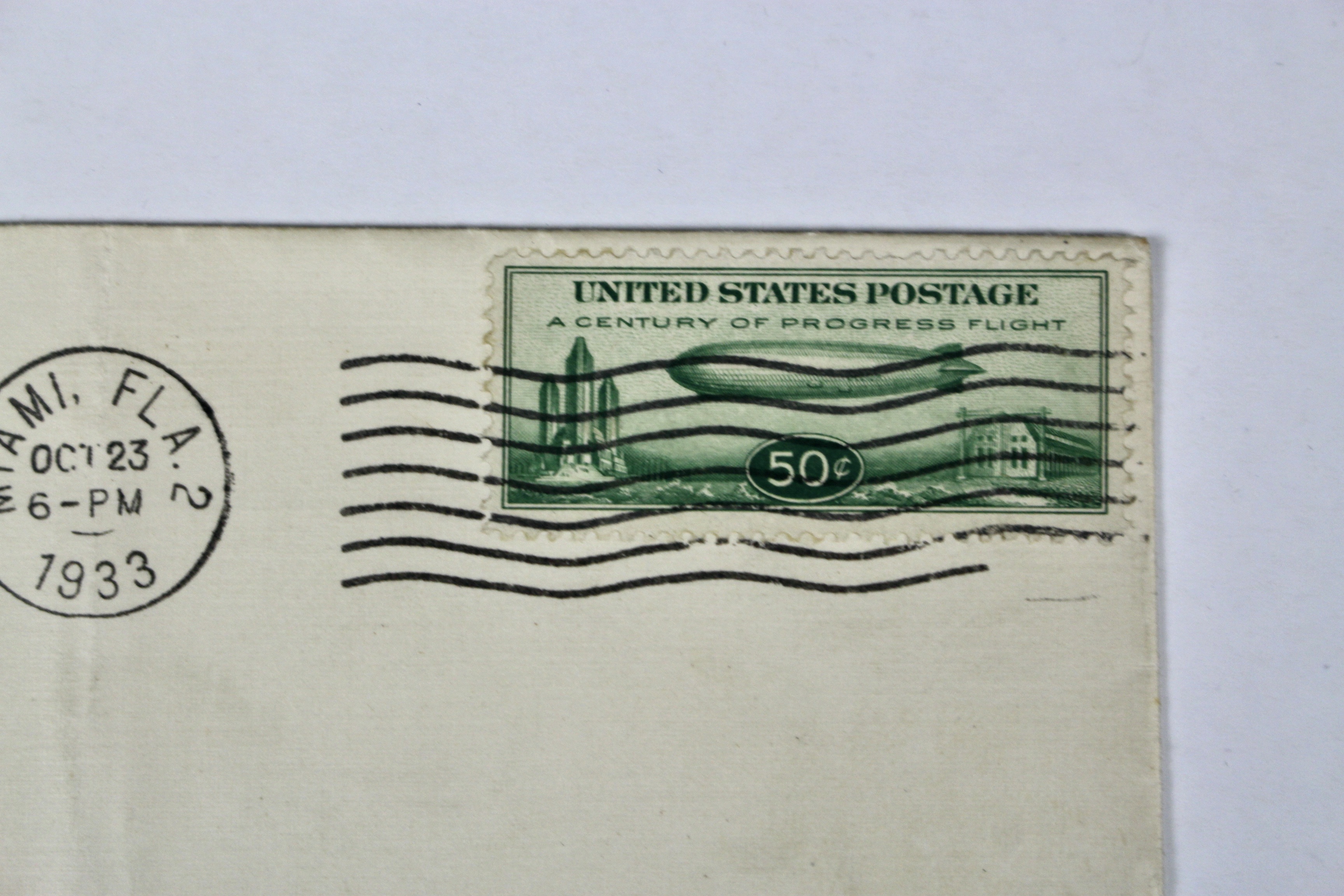 1933 Century Of Progress Graf Zeppelin Postal Cover, Features Stamp C18