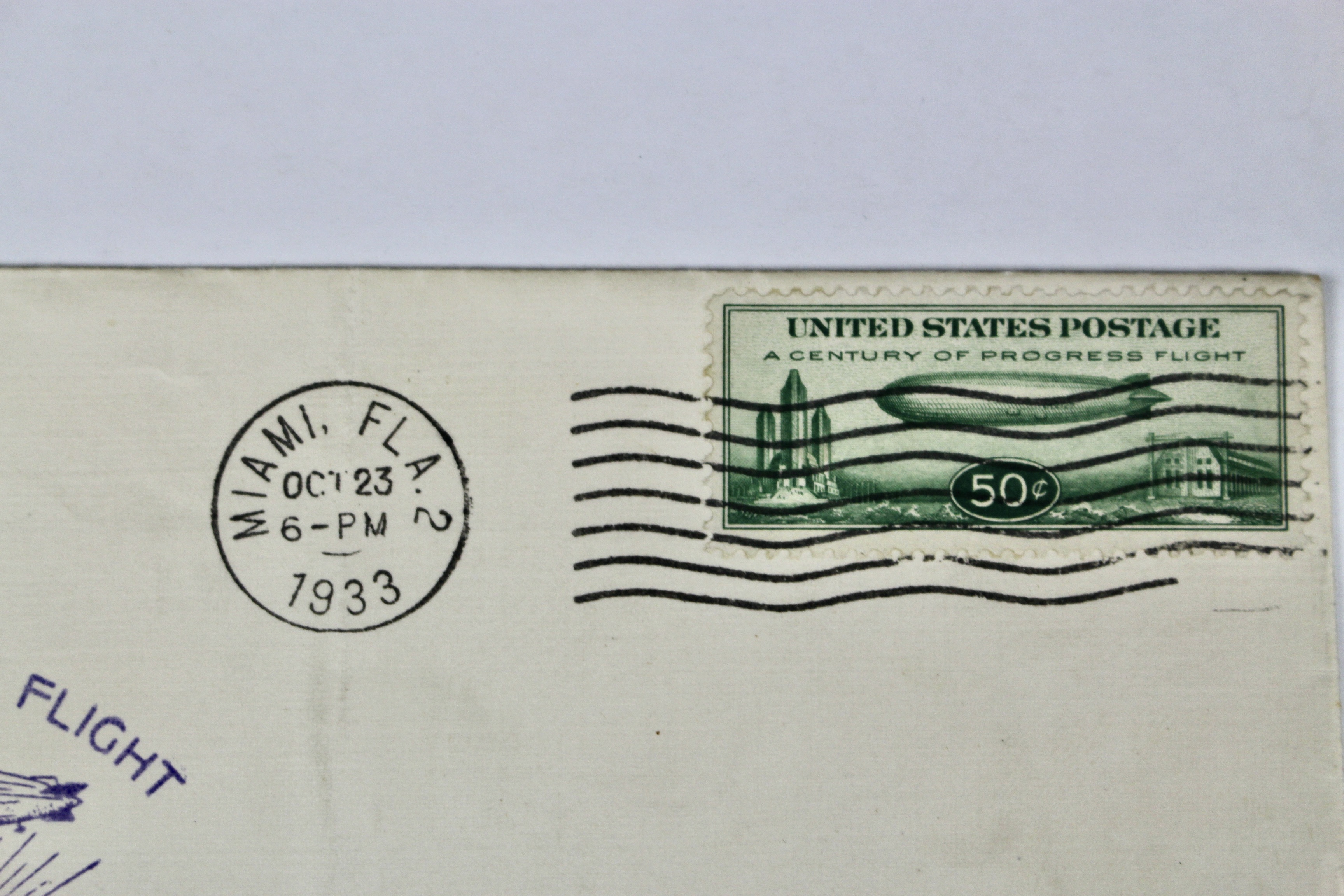 1933 Century Of Progress Graf Zeppelin Postal Cover, Features Stamp C18