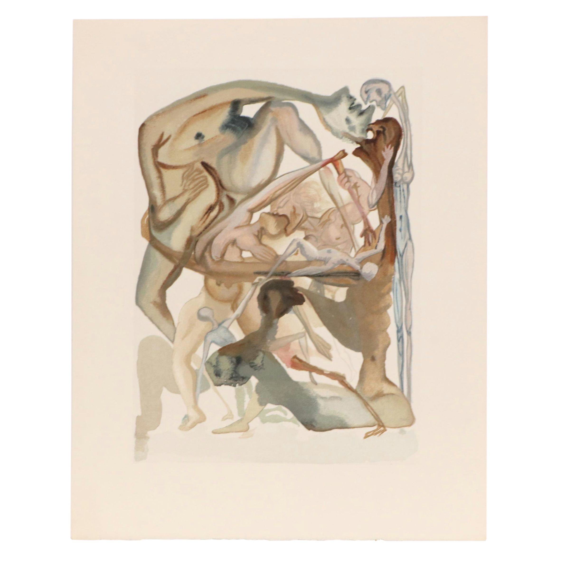 Salvador Dalí Wood Engraving "Les Limbes"