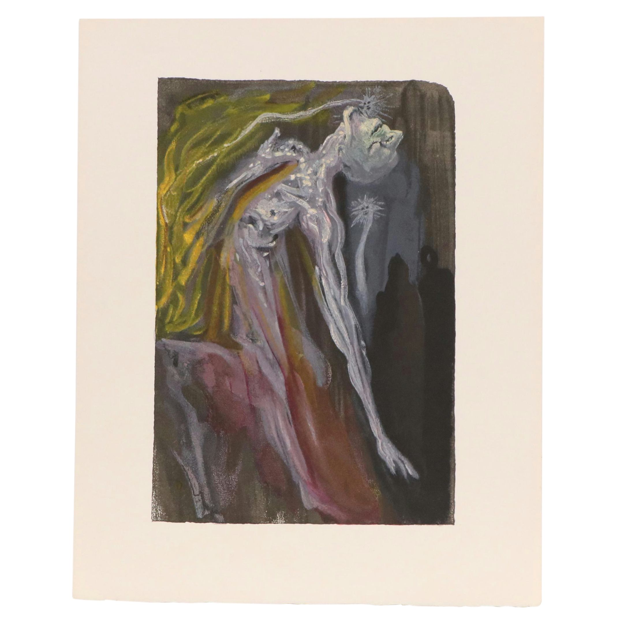 Salvador Dalí Wood Engraving "Les erinnyes"