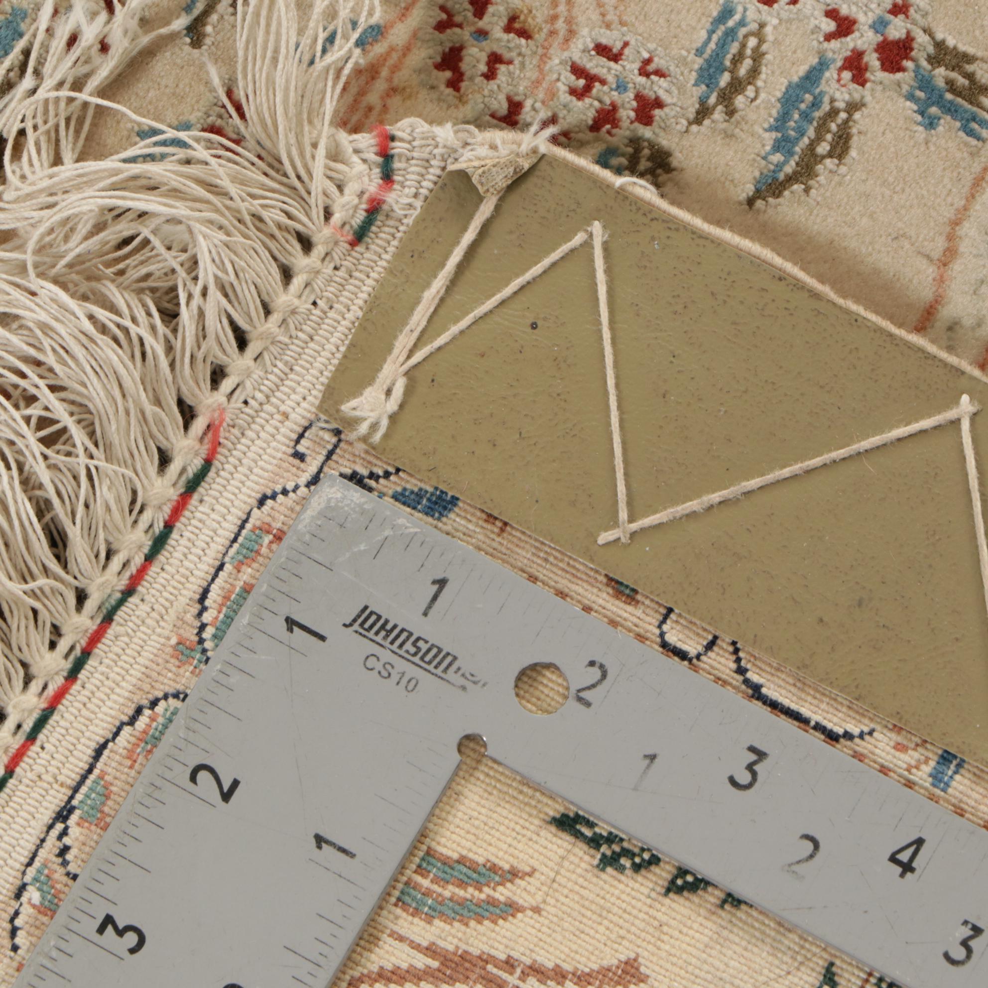 5'1 x 7'11 Hand-Knotted Persian Kerman Pictorial Area Rug